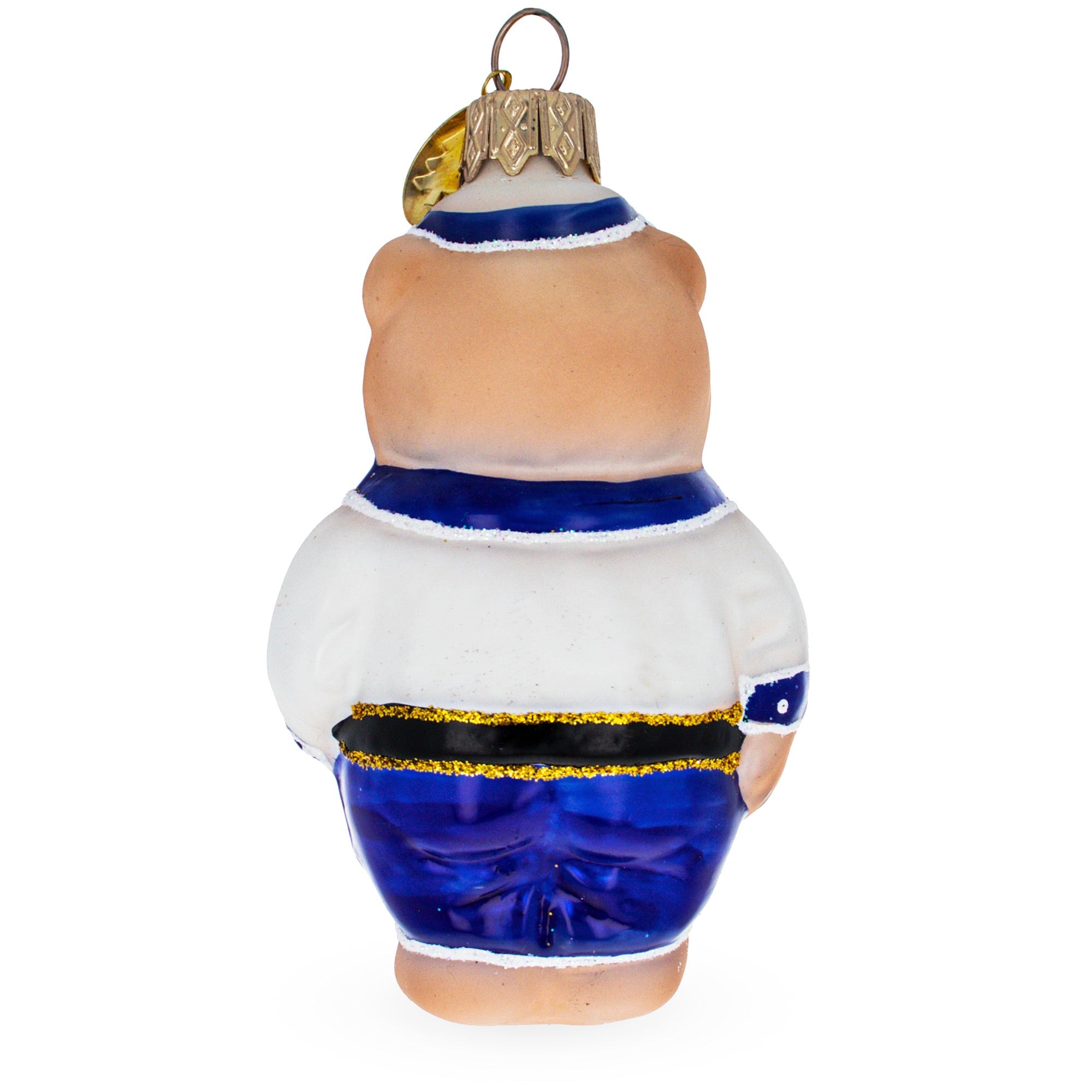 Bear The Sailor Glass Christmas Ornament