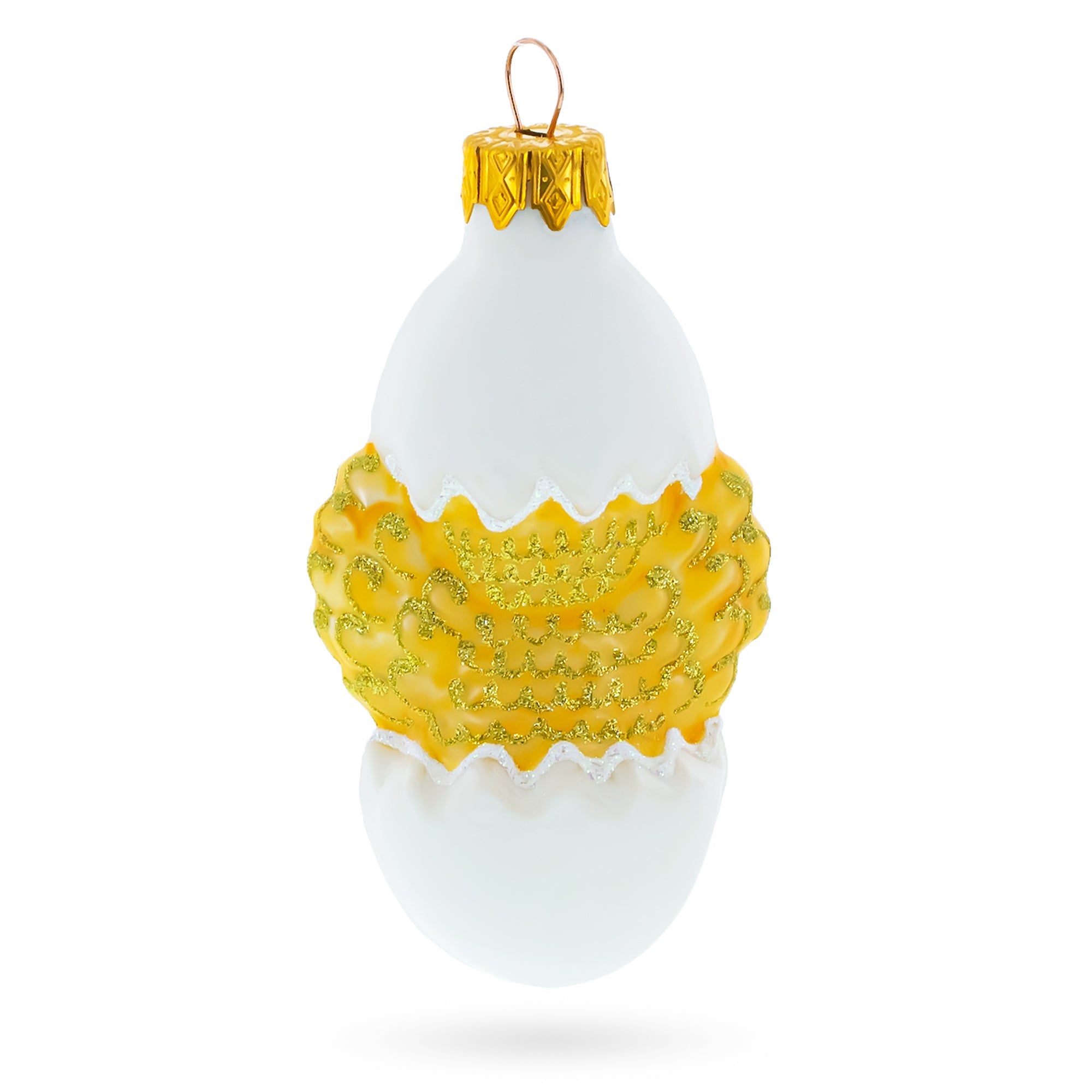 Baby Chick In Egg Glass Christmas Ornament