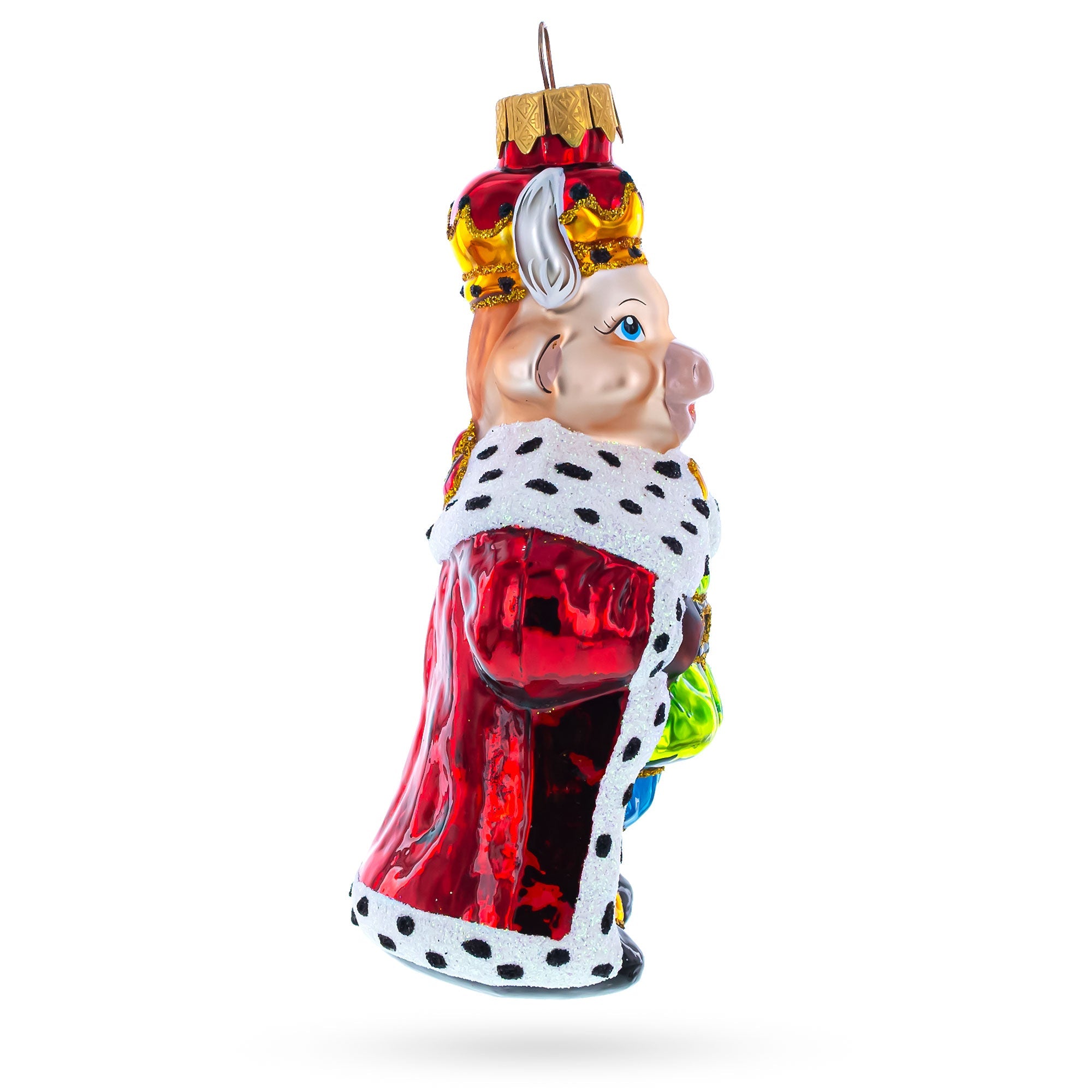 Bull The King Glass Christmas Ornament