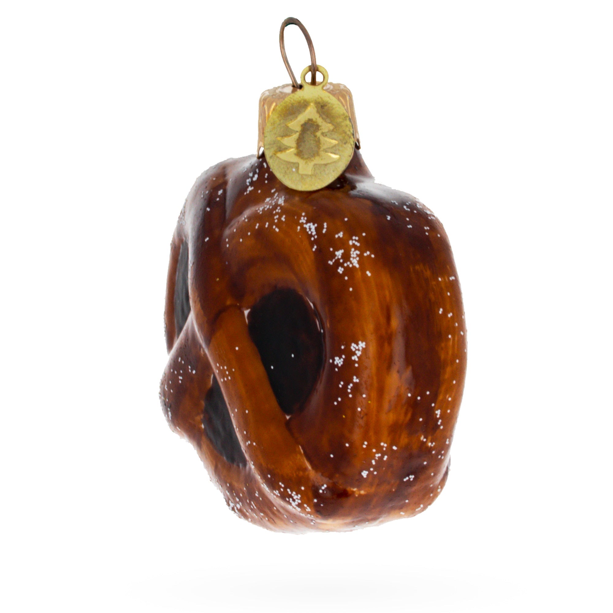 Salty Pretzel Glass Ball Christmas Ornament