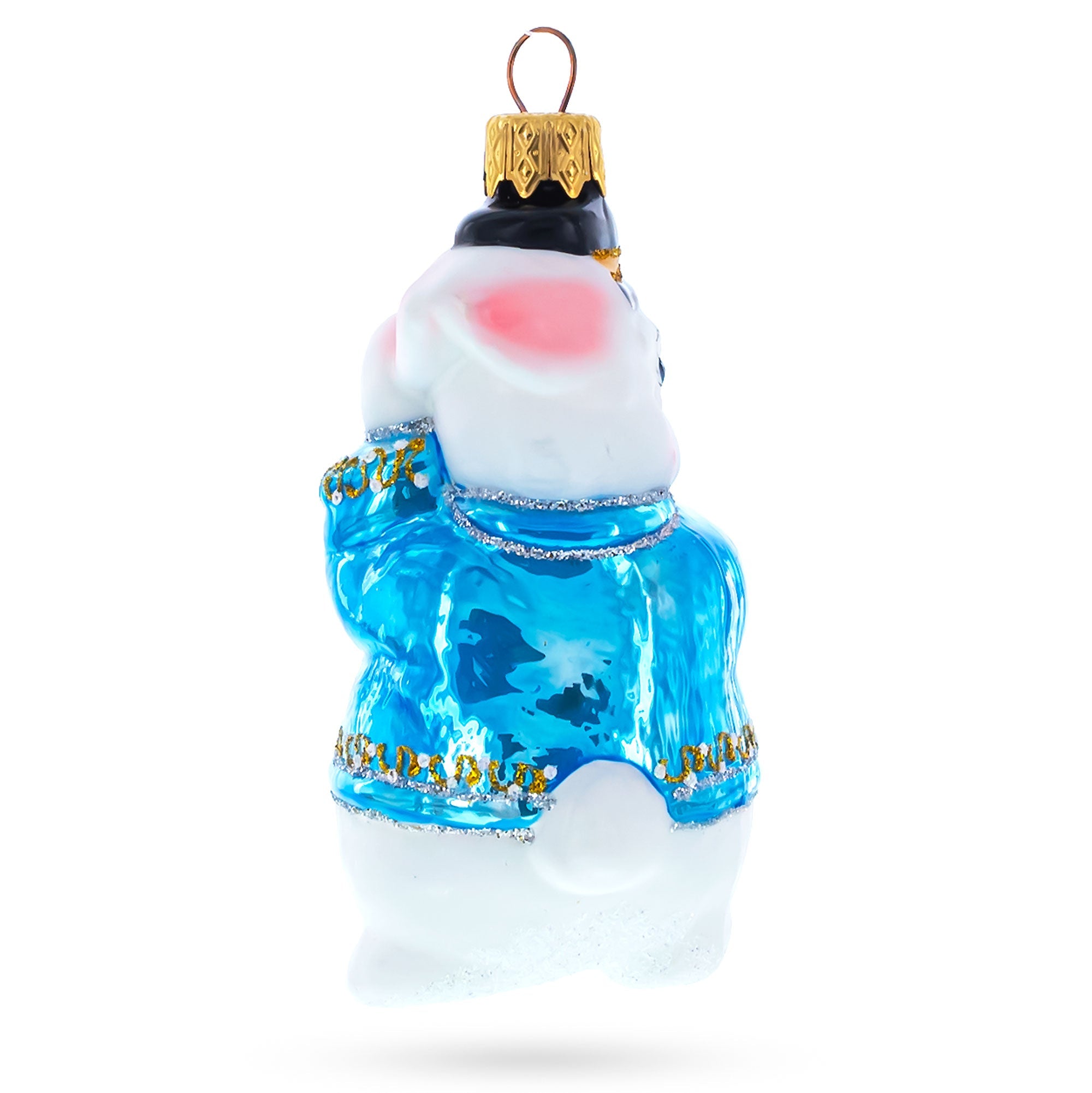 The White Rabbit Holding Watch Glass Christmas Ornament