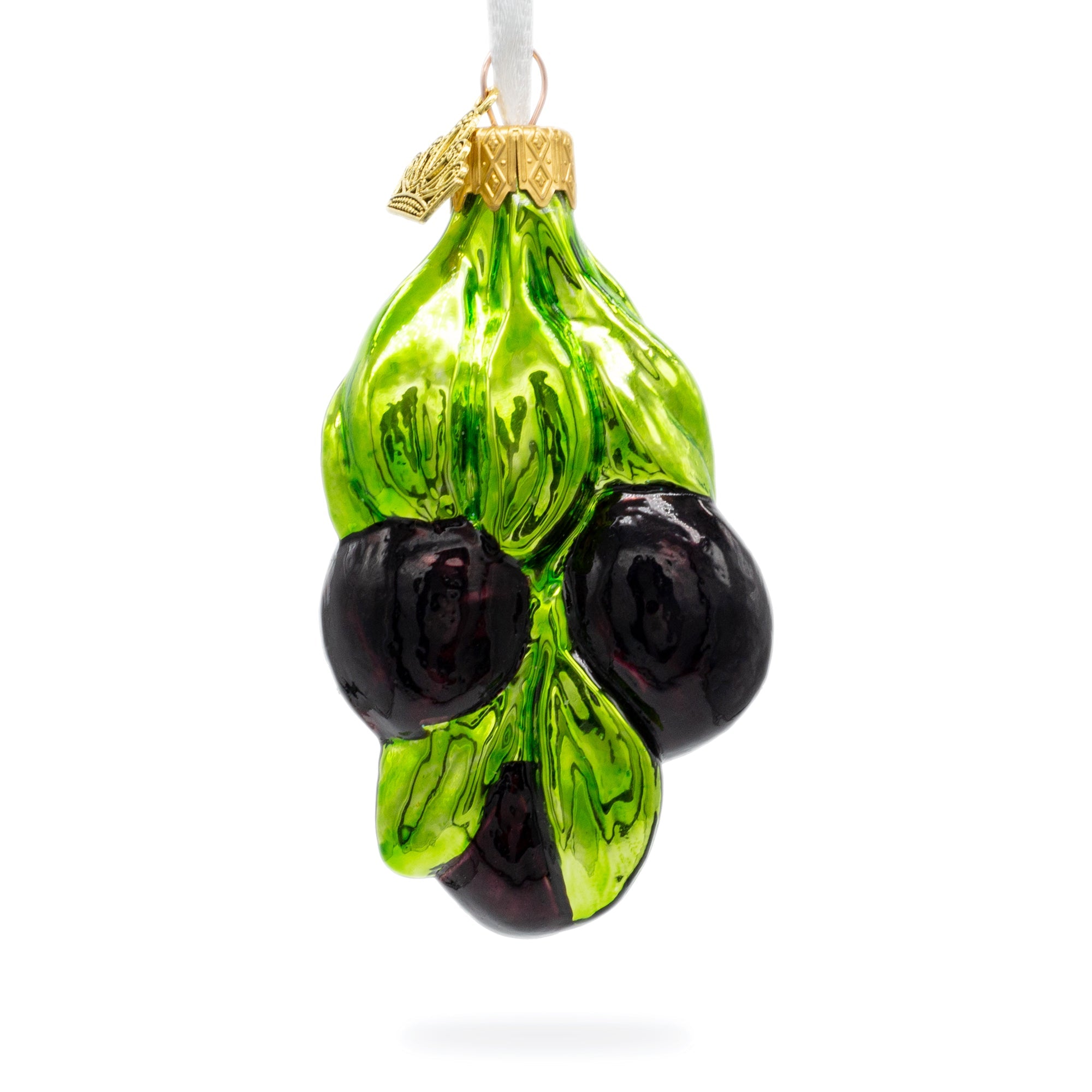 Black Olives Glass Christmas Ornament