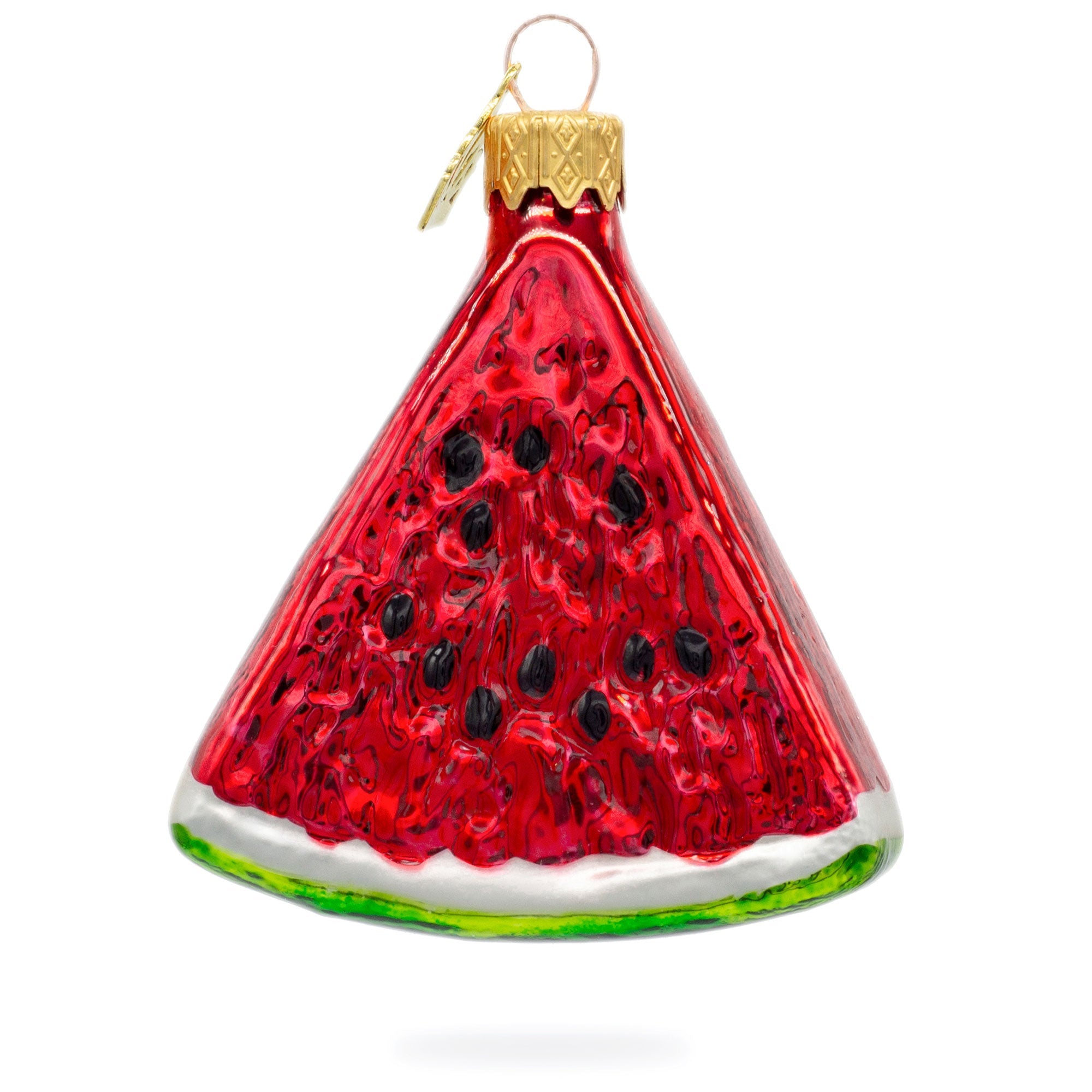 Watermelon Slice Glass Christmas Ornament