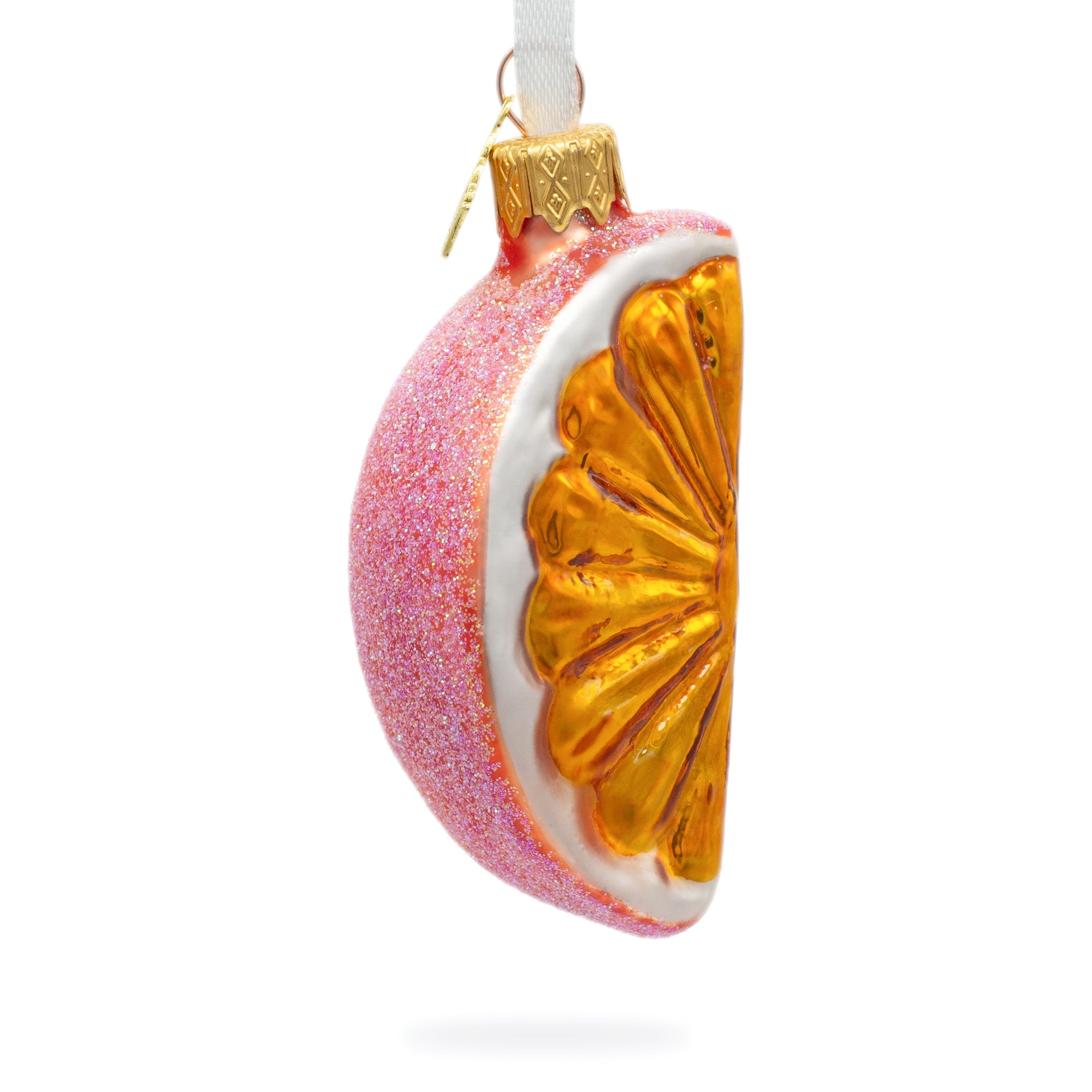 Orange Slice Glass Christmas Ornament