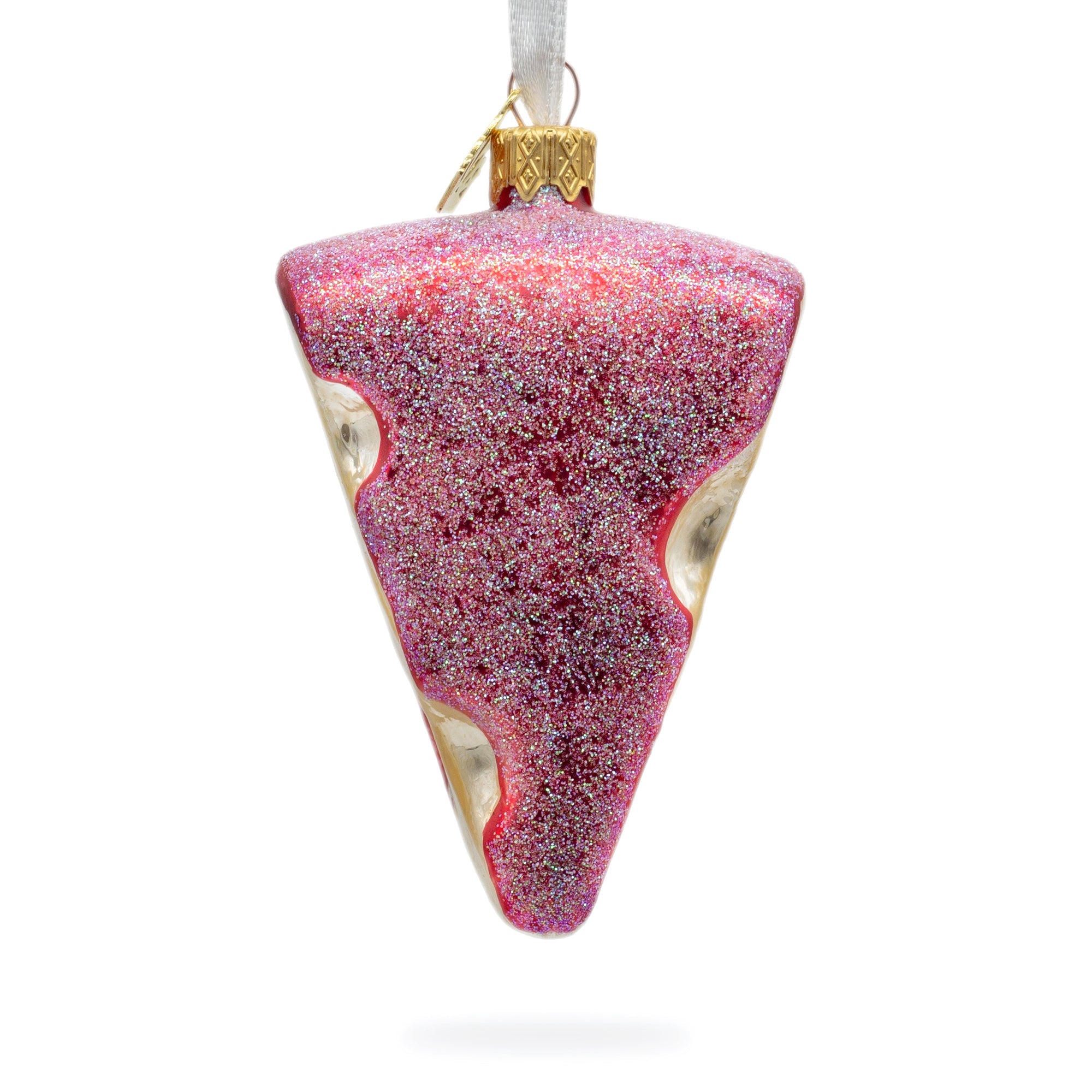 Cheese Slice Glass Christmas Ornament