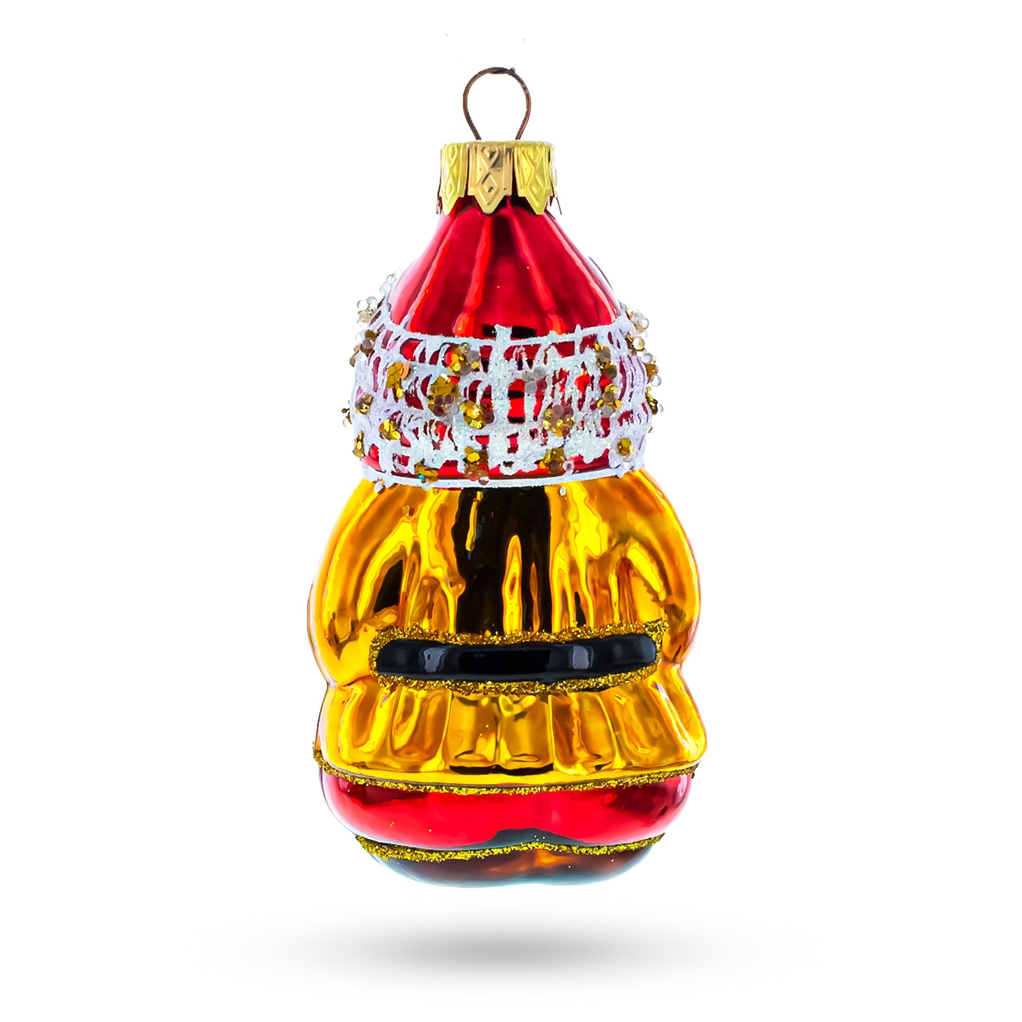 Charming Gnome Glass Christmas Ornament