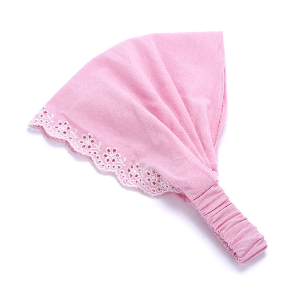 Eyelet Needlework Embroidered Bandana Headband – For Girls Ages 5–12 Years