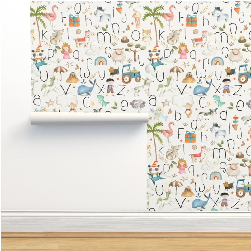 One Of A Kind Abc Wallpaper - Nursery Wall Decor Wallpapers