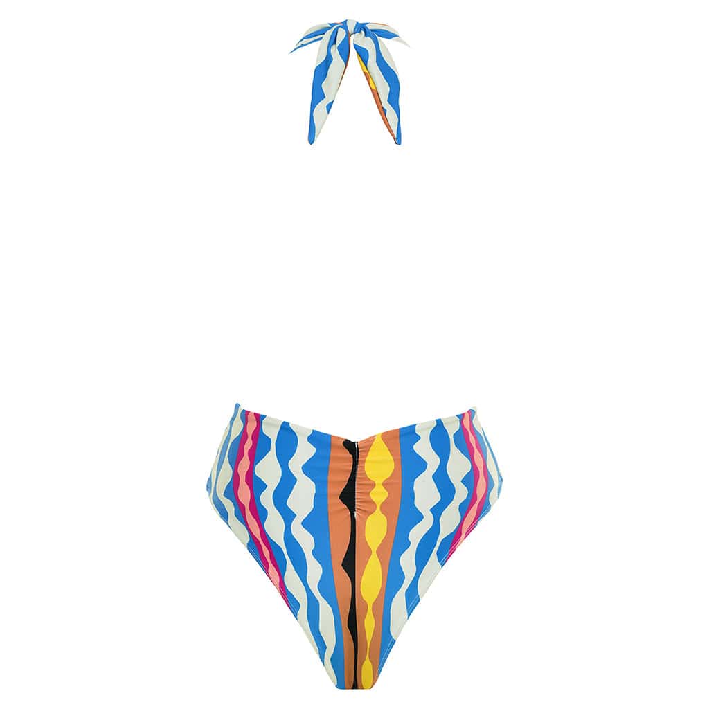 Abstract Tropez Tie-up One-piece