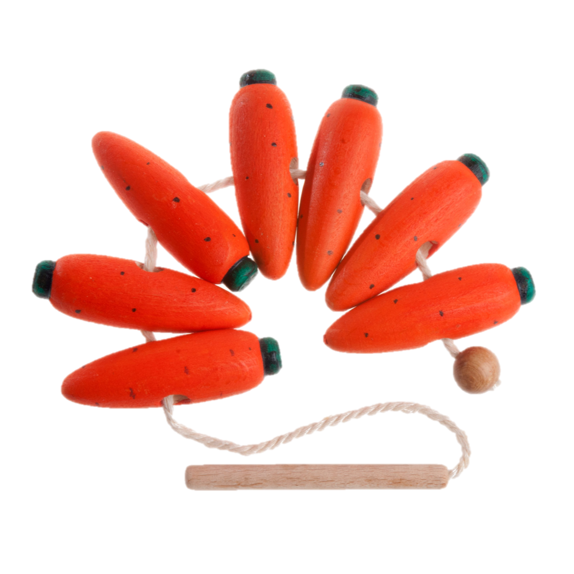 Wooden Carrots Lacing Toy