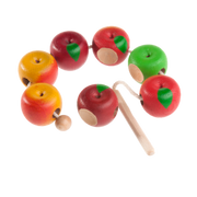 Wooden Apples 4 Sorts Lacing Toy