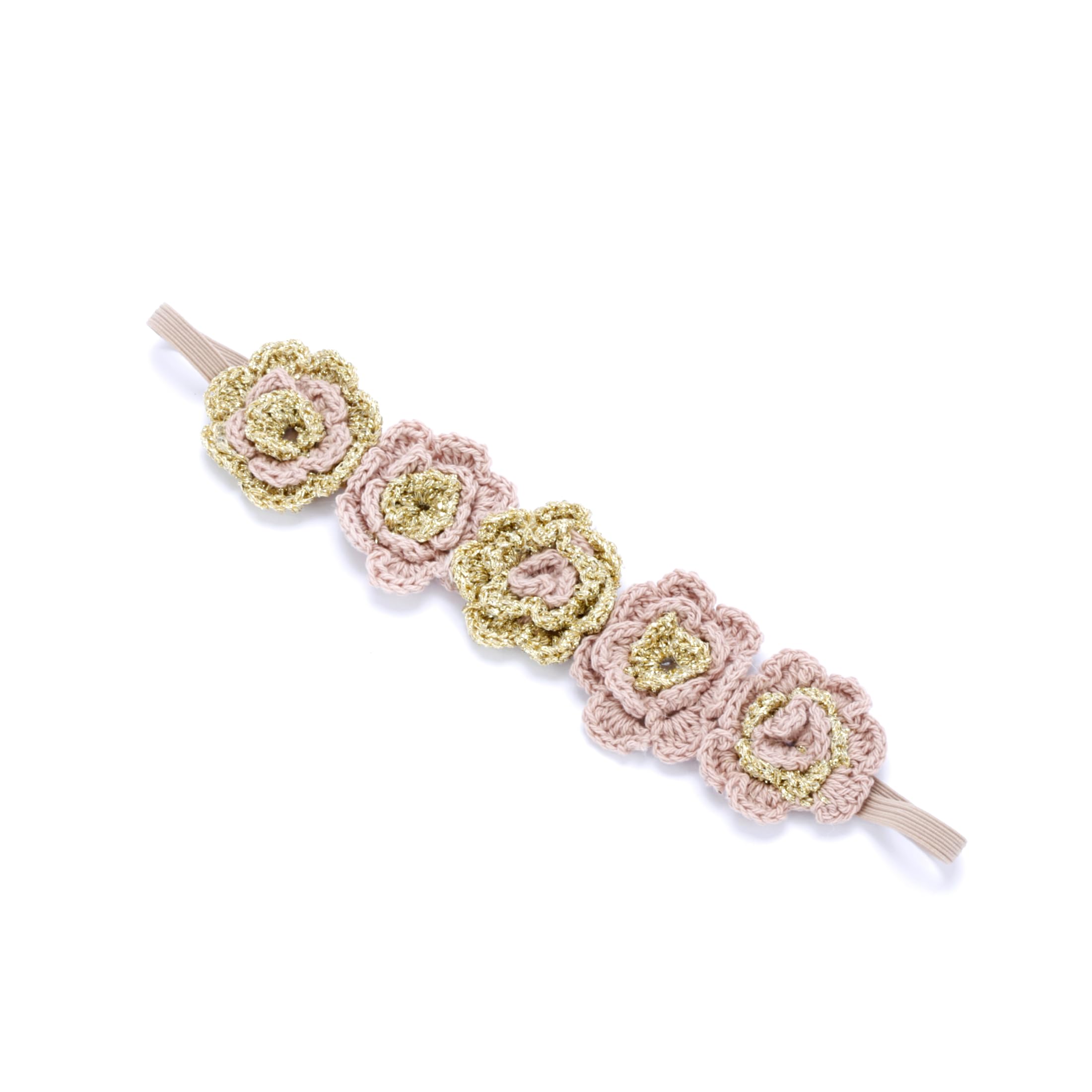 Girls Flower Crown Headband (age 3-8 Years) - Unique Design, Artisan Knit Hairband For Toddlers And Young Girls