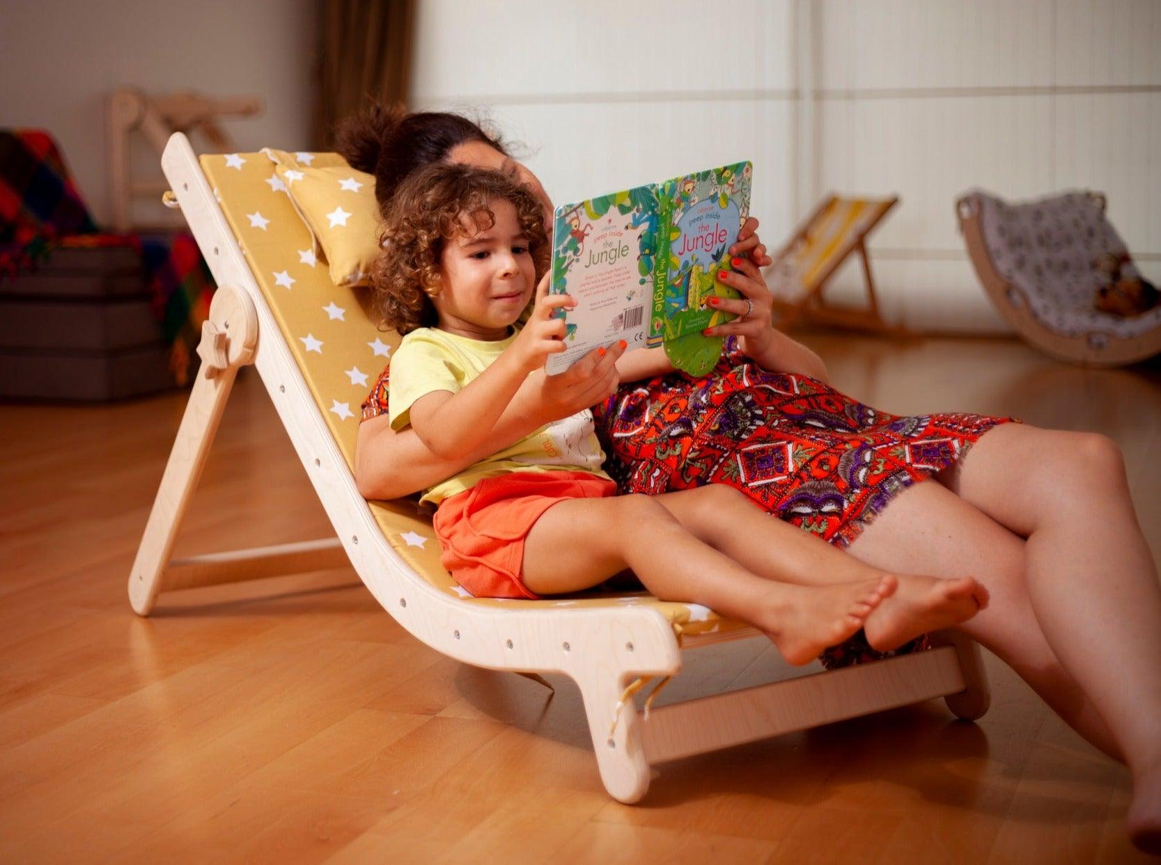 Adjustable Lounge Chair With Comfy Pad For Kids