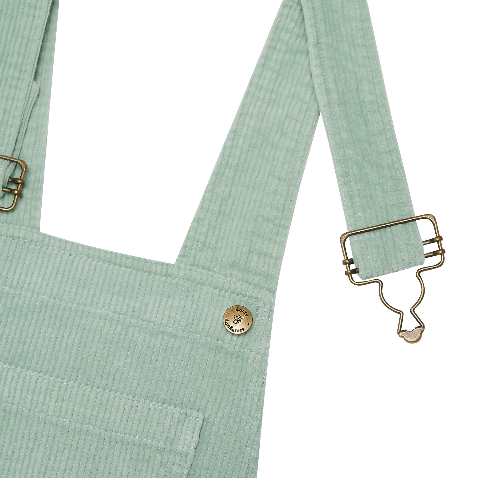 Adult Mint Chunky Cord Dungarees