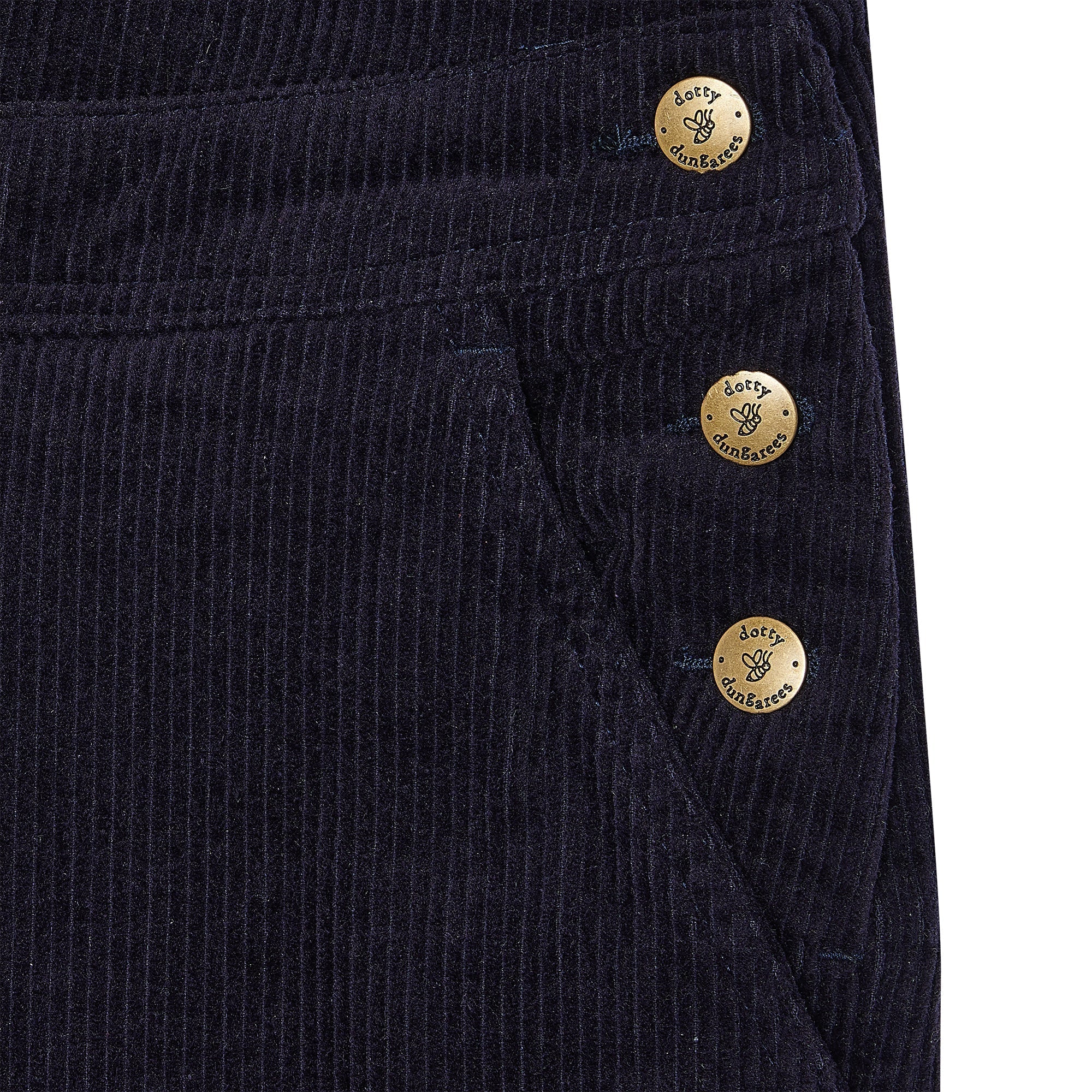 Adult Navy Chunky Cord Dungarees