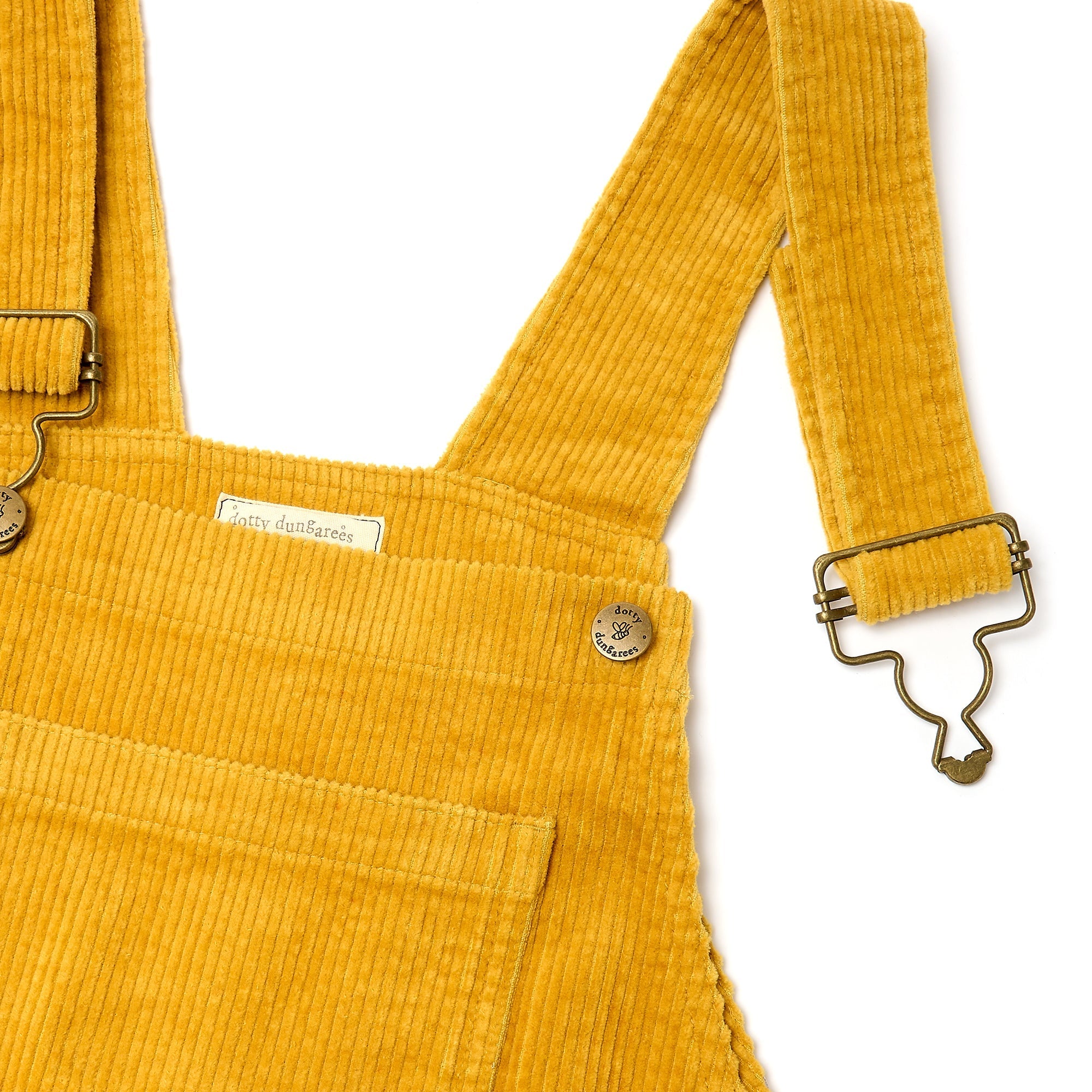 Adult Ochre Chunky Cord Dungarees