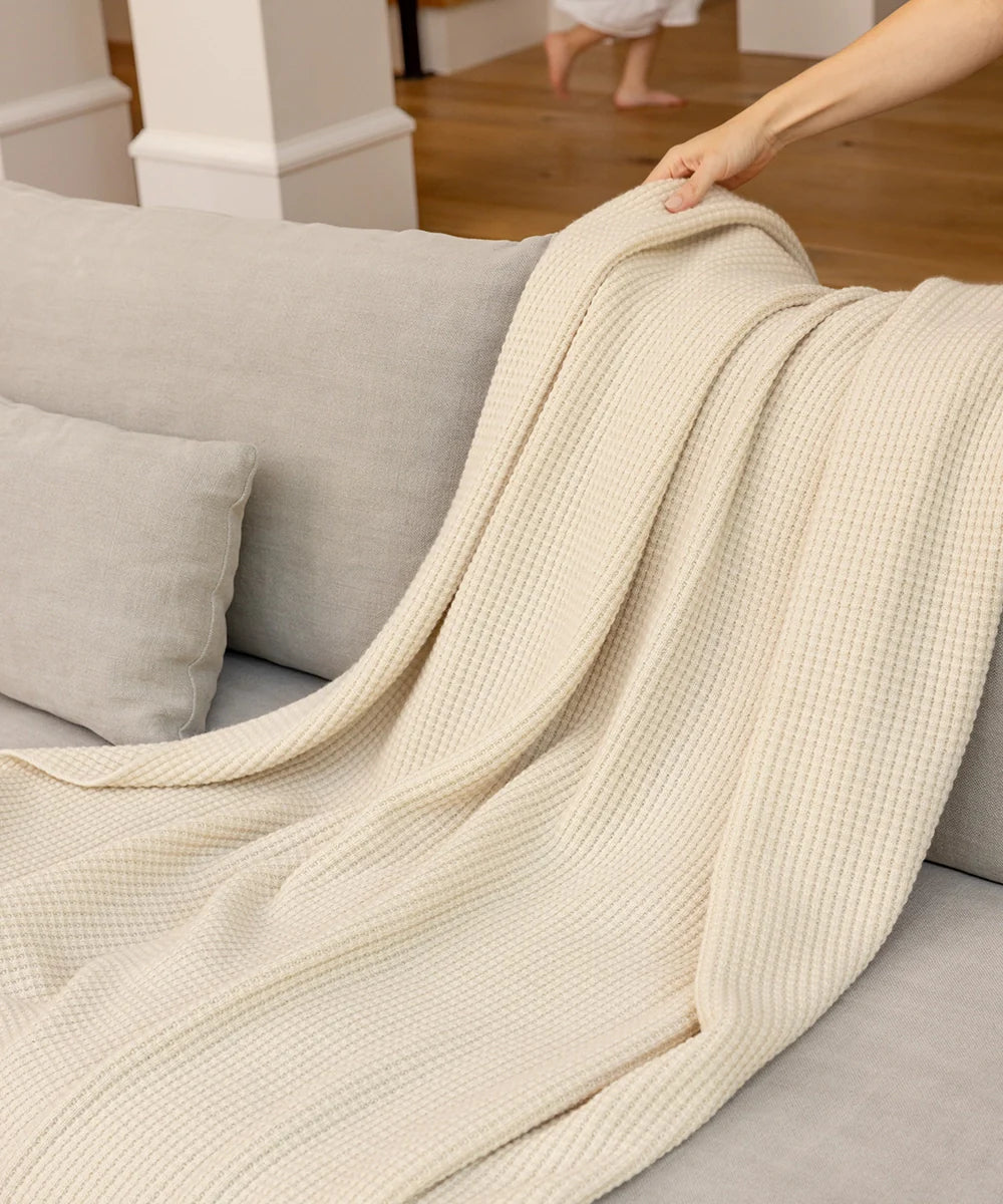 Adult Popcorn Blanket - Cream