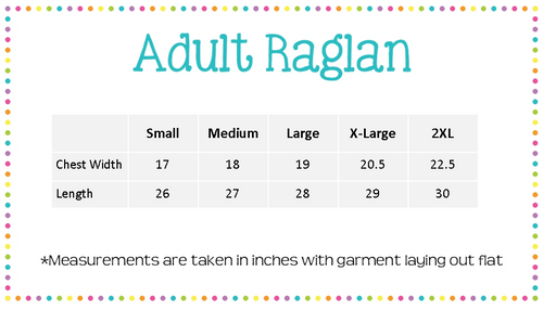 Adult Unisex  Long Sleeve Raglan Shirt