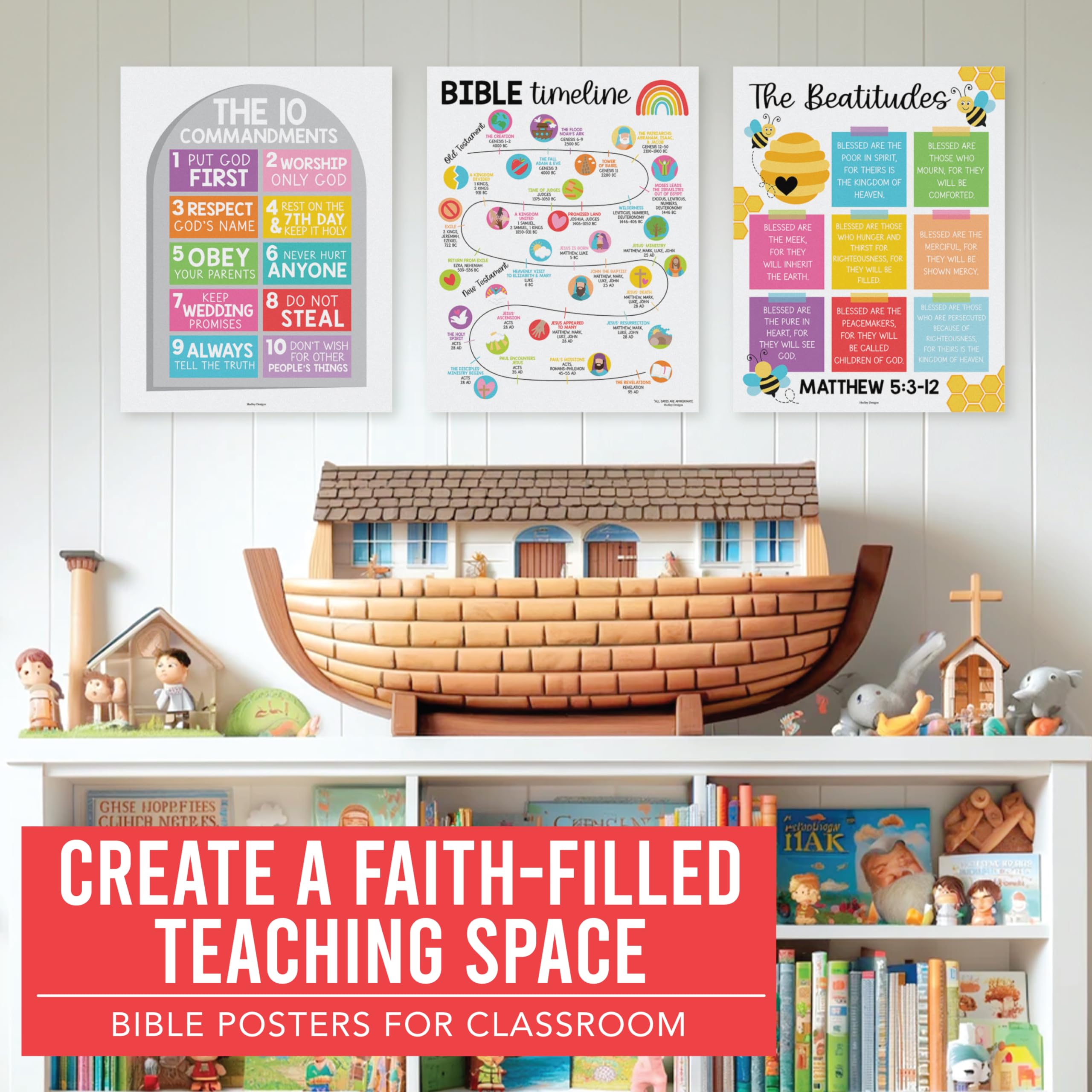 Bible Learning Kit, Colorful 9 Poster Pack