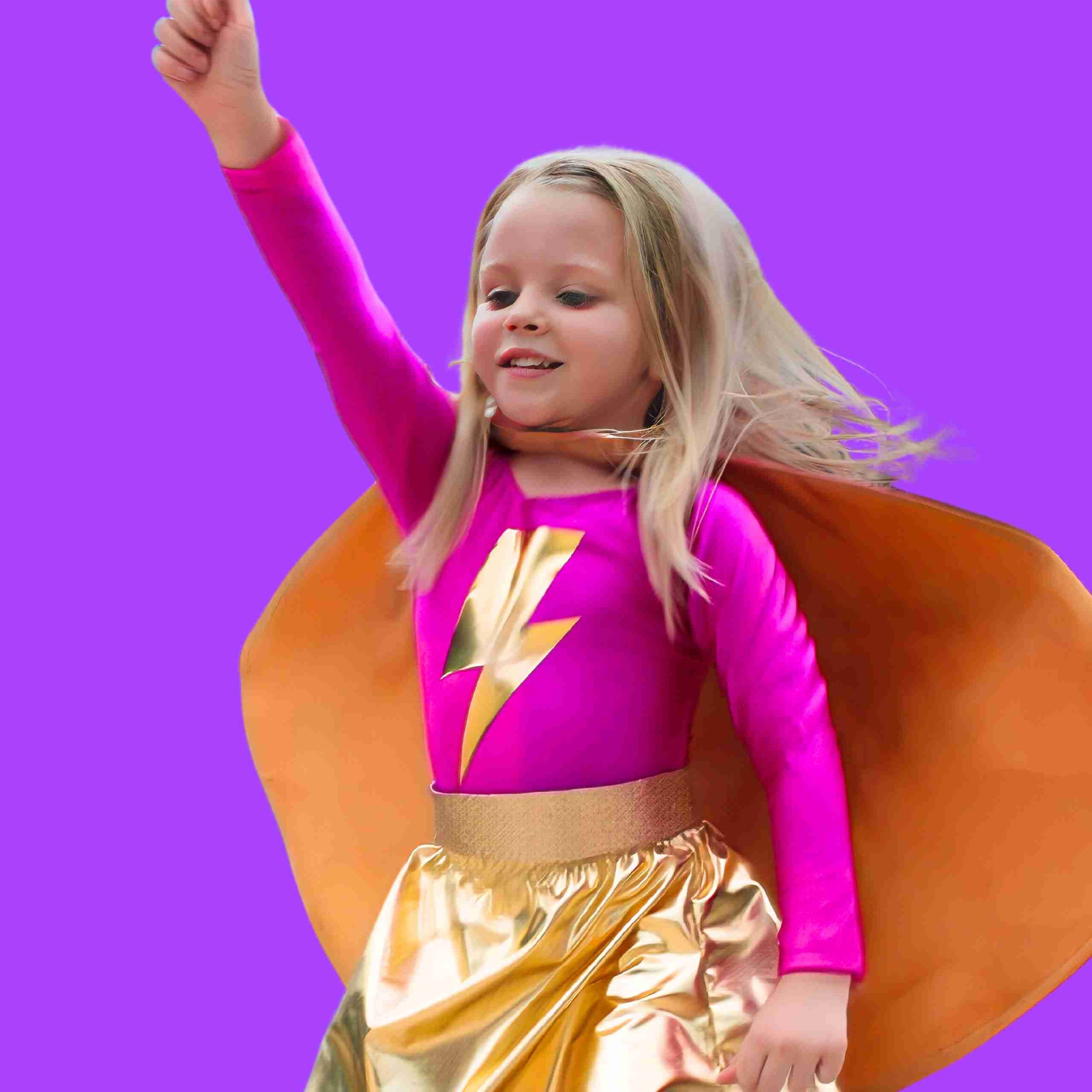 Superhero Star Costume Set, Pink/purple