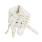 Kids Baby Lamb Knitted Neck Scarf - Pure White (age 4-12y)
