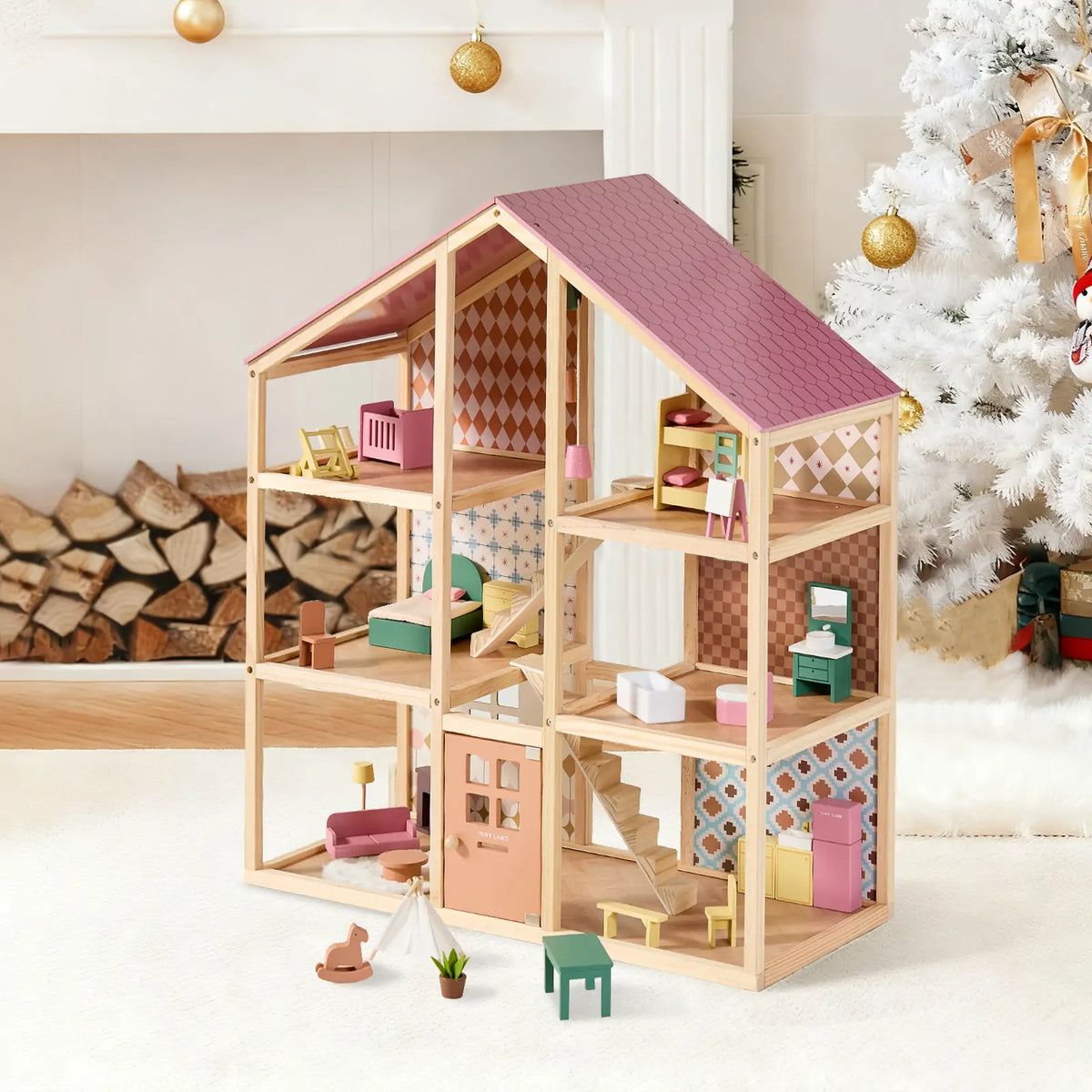 ® Sweetwood Pegasus Dollhouse & Wooden Dollhouse Dolls