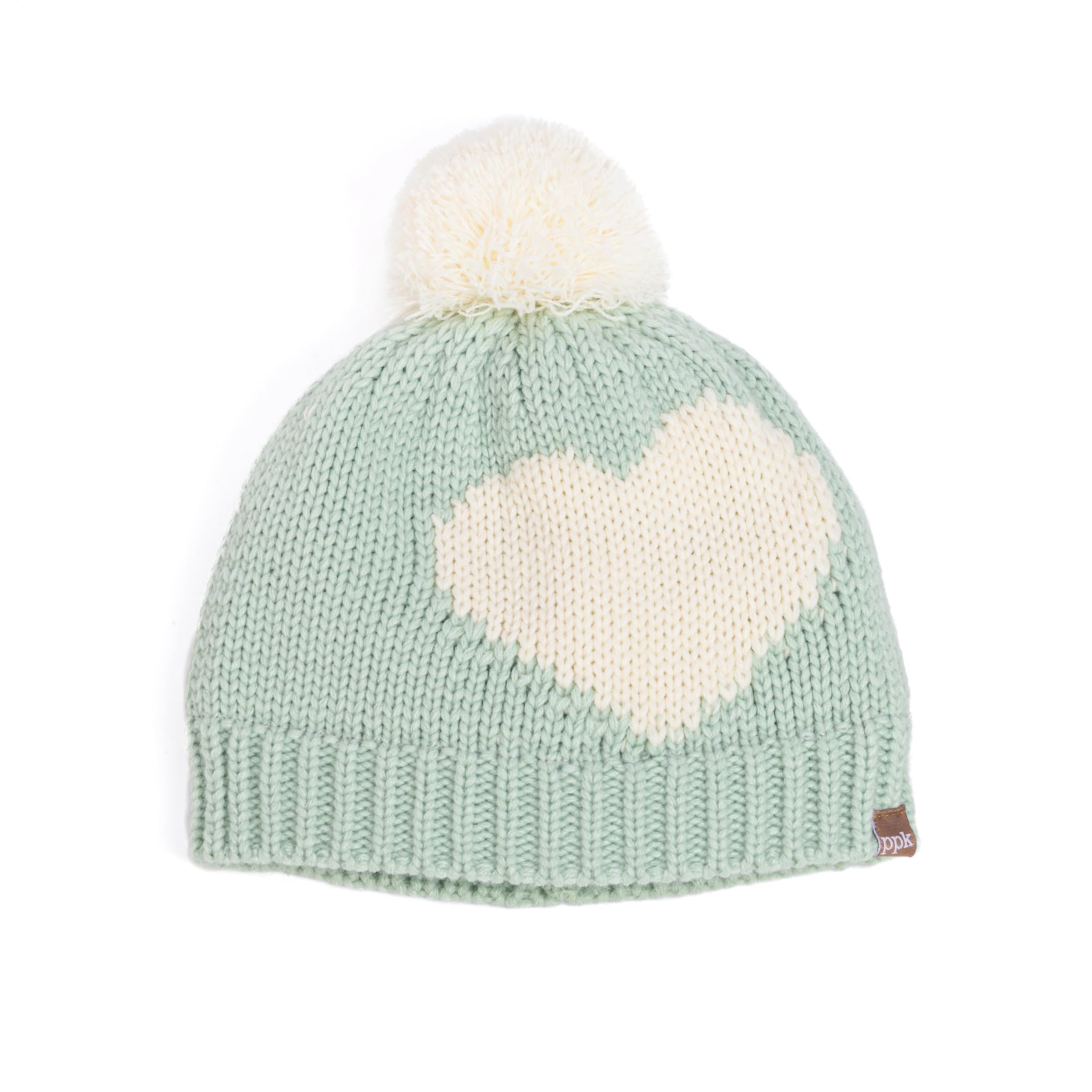 Knit Kids Fall Winter Hat With Heart Design For Girls 1-6 Years, Fleece-lined For Cold Weather
