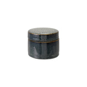 3-1/2" Rd Blue Stoneware Jar Reactive Glaze