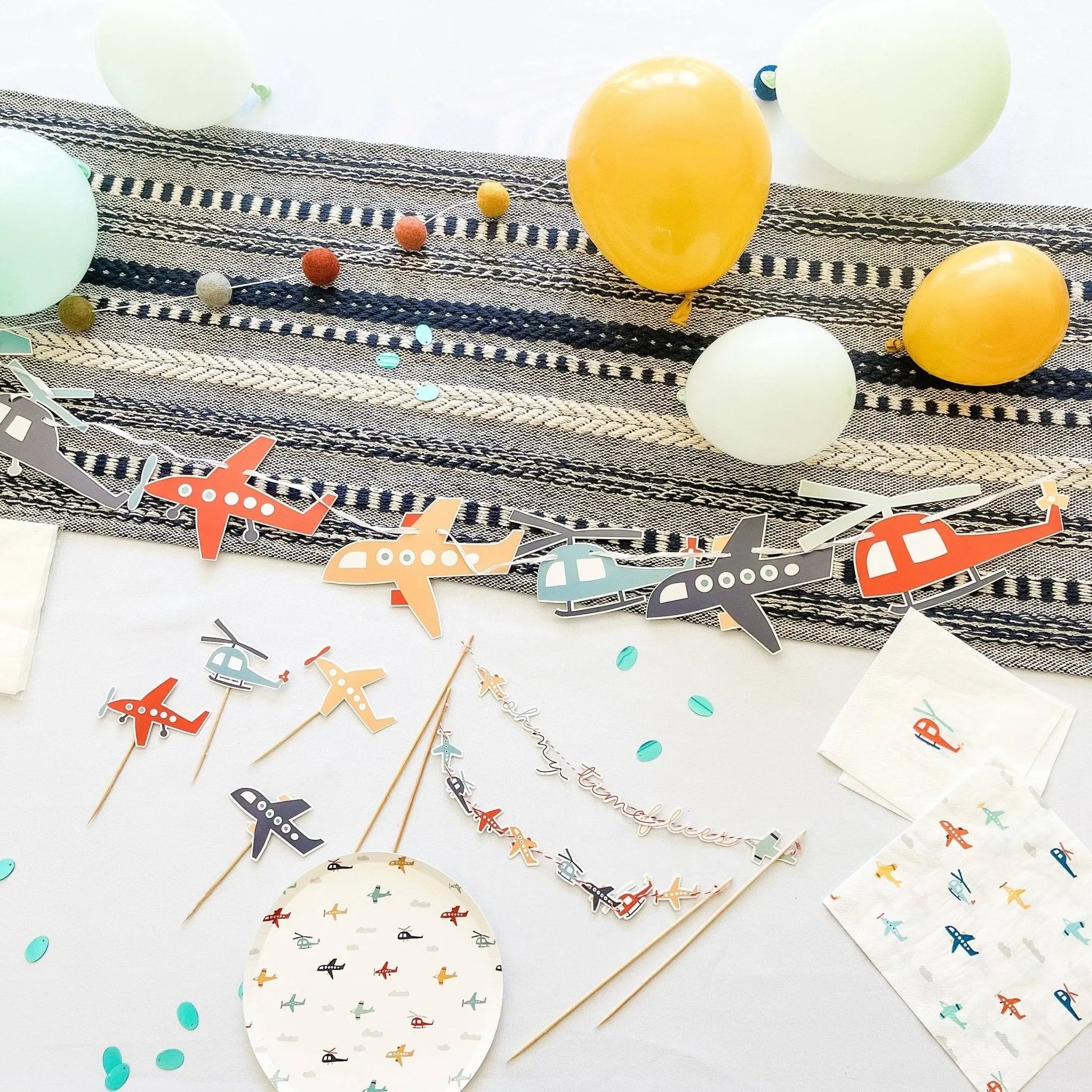 Airplane Cake Banner Time Flies
