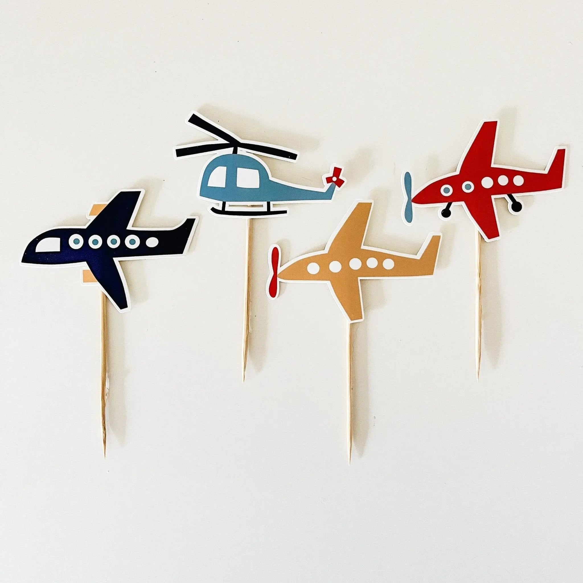 Airplane Cupcake Toppers (8 Per Set)