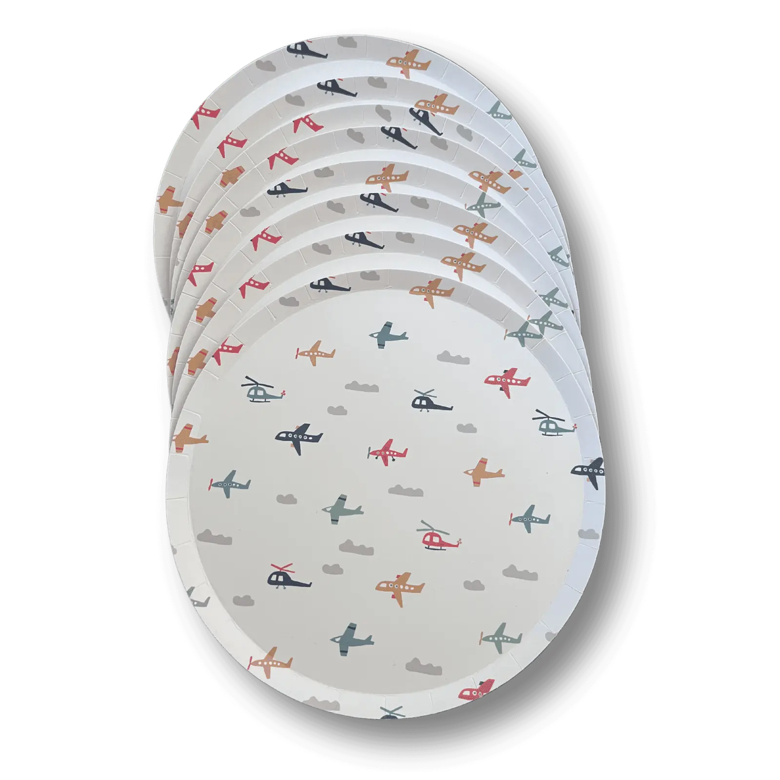 Airplane Small Plate (8 Per Set)