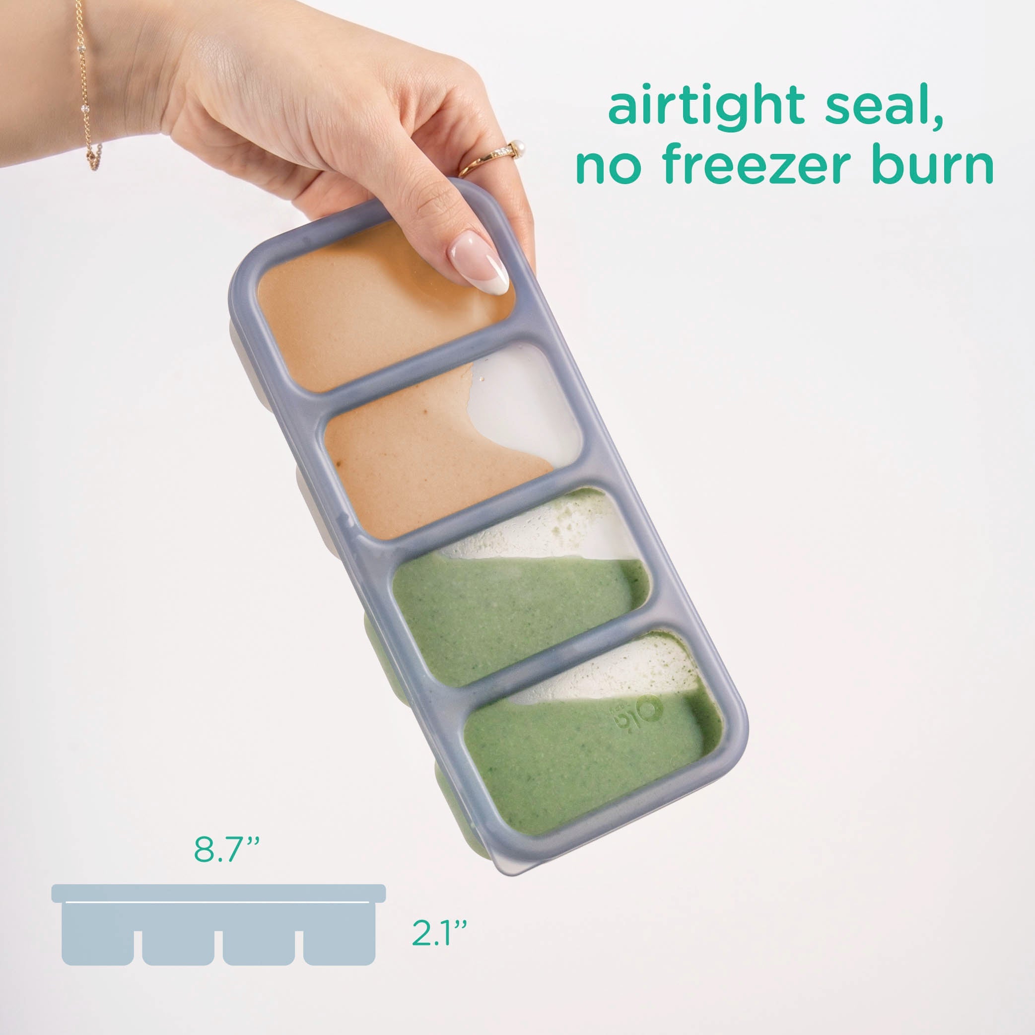 Silicone Freezer Tray For Batch-prepped Baby Food (1/2 Cup)