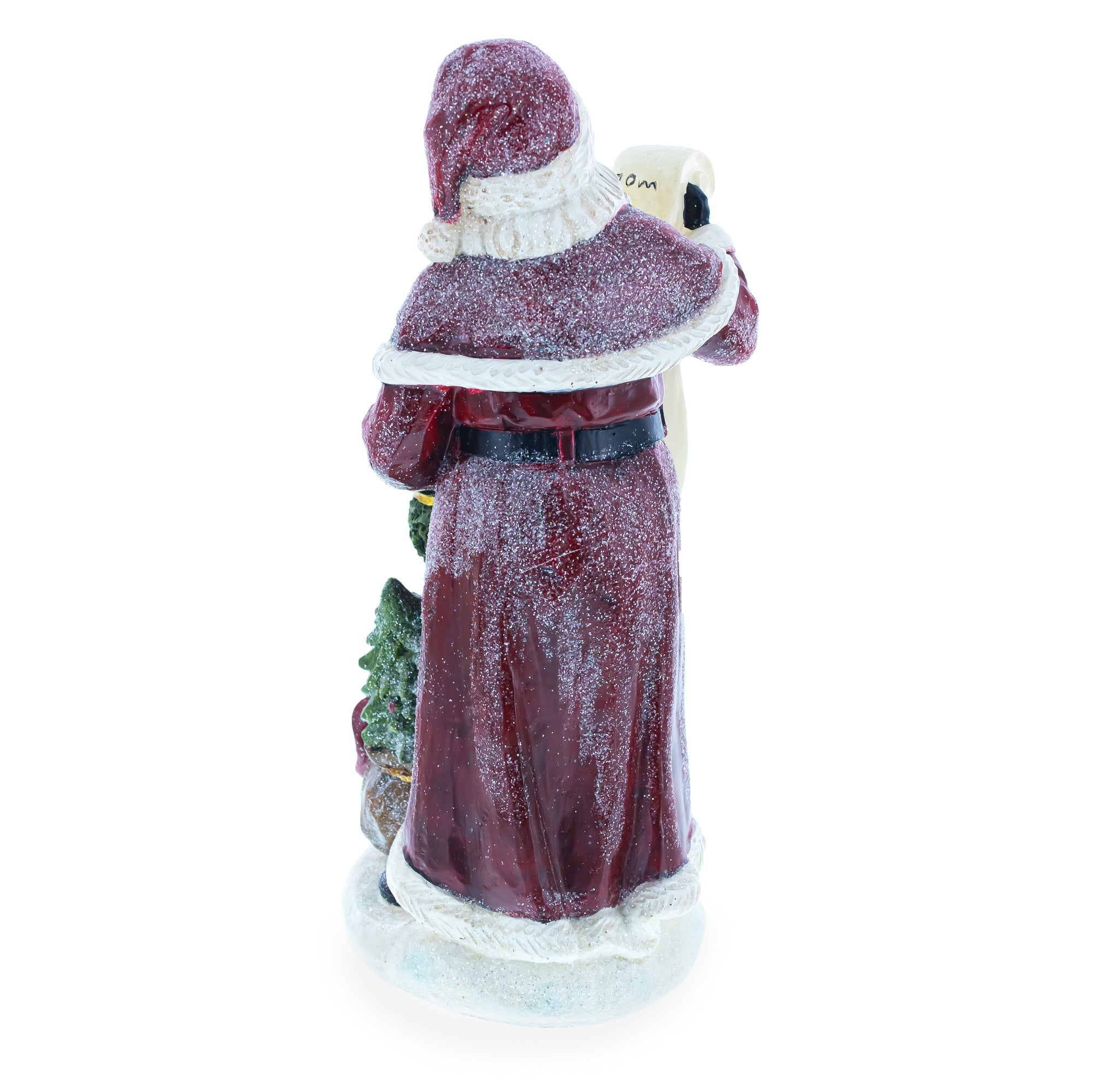 Santa Reading The Christmas Gifts List Figurine 11.5 Inches