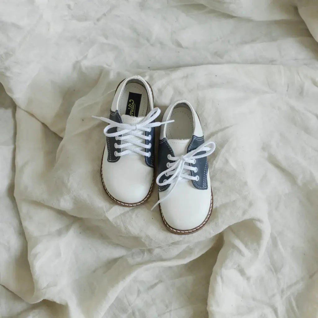 Albert Saddle - White/navy