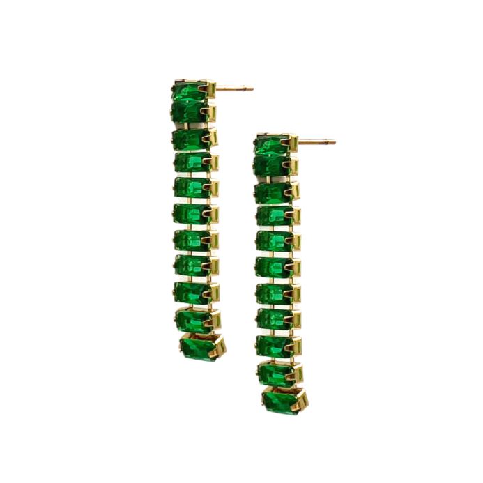 Alessia Emerald Cz Drop Earring