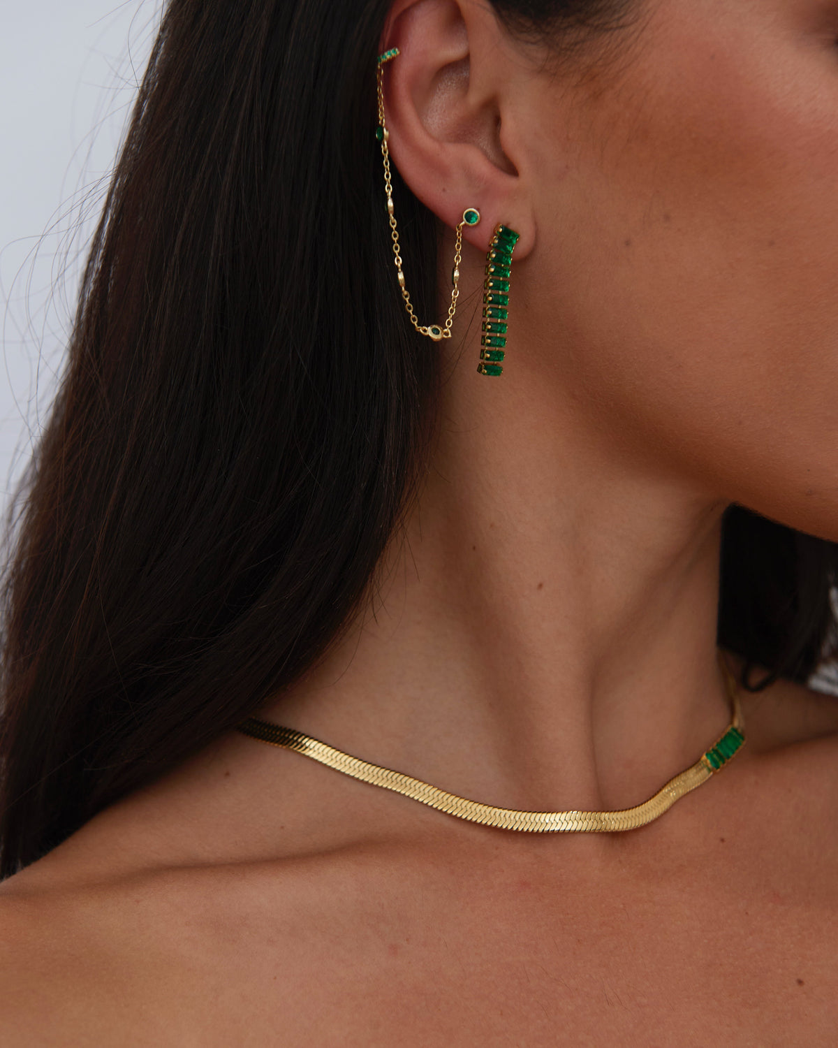 Alessia Emerald Cz Drop Earring