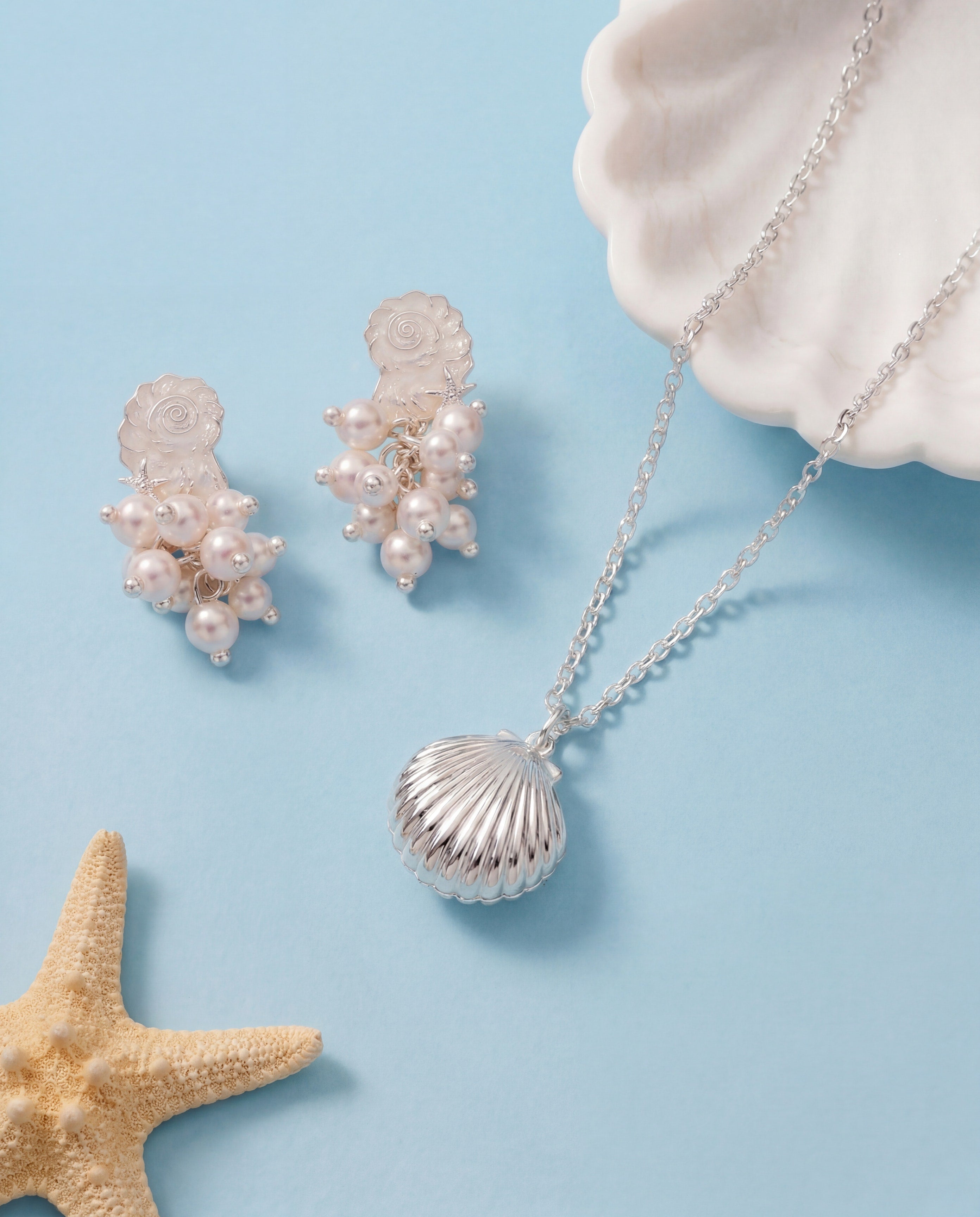 Salt + Sea 'seashells Are Love Letters In The Sand' Seashell Locket Pendant