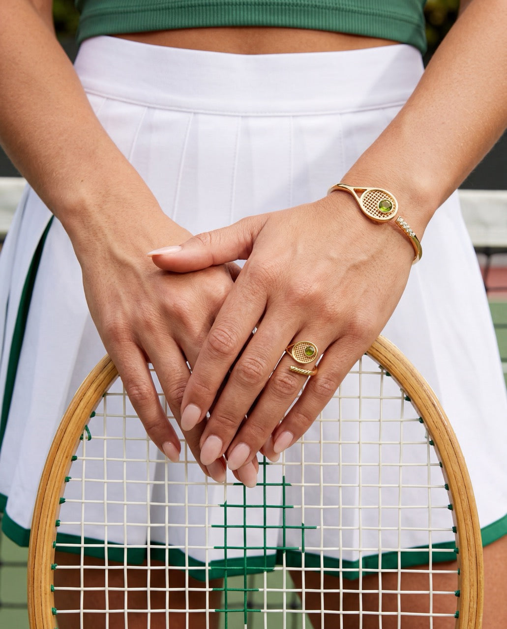 Tennis Racket 'you Are Serving' Wrap Ring