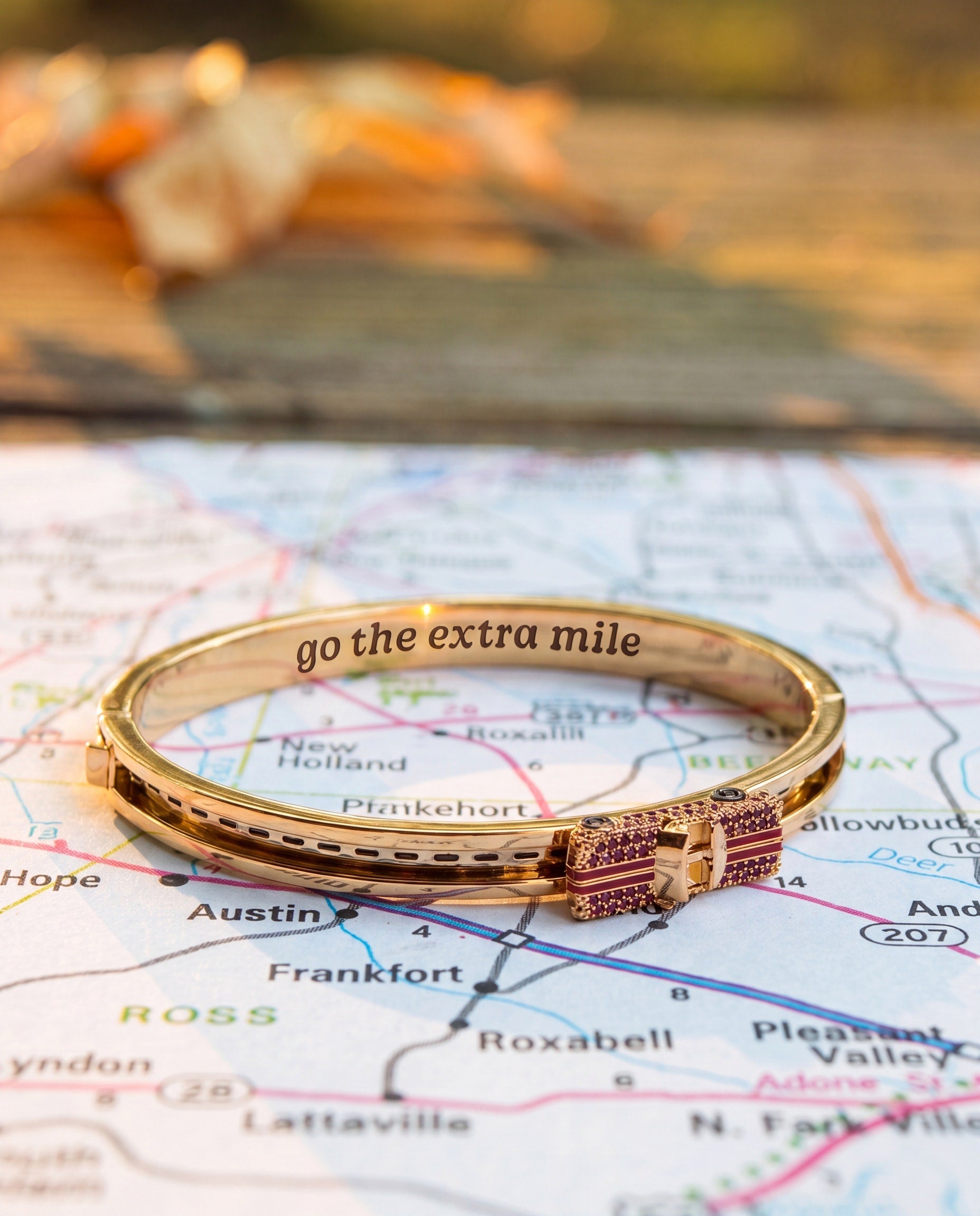 Road Trip 'go The Extra Mile' Car Fidget Bangle
