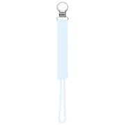 Classic Baby Blue All Silicone One Piece Pacifier Clip