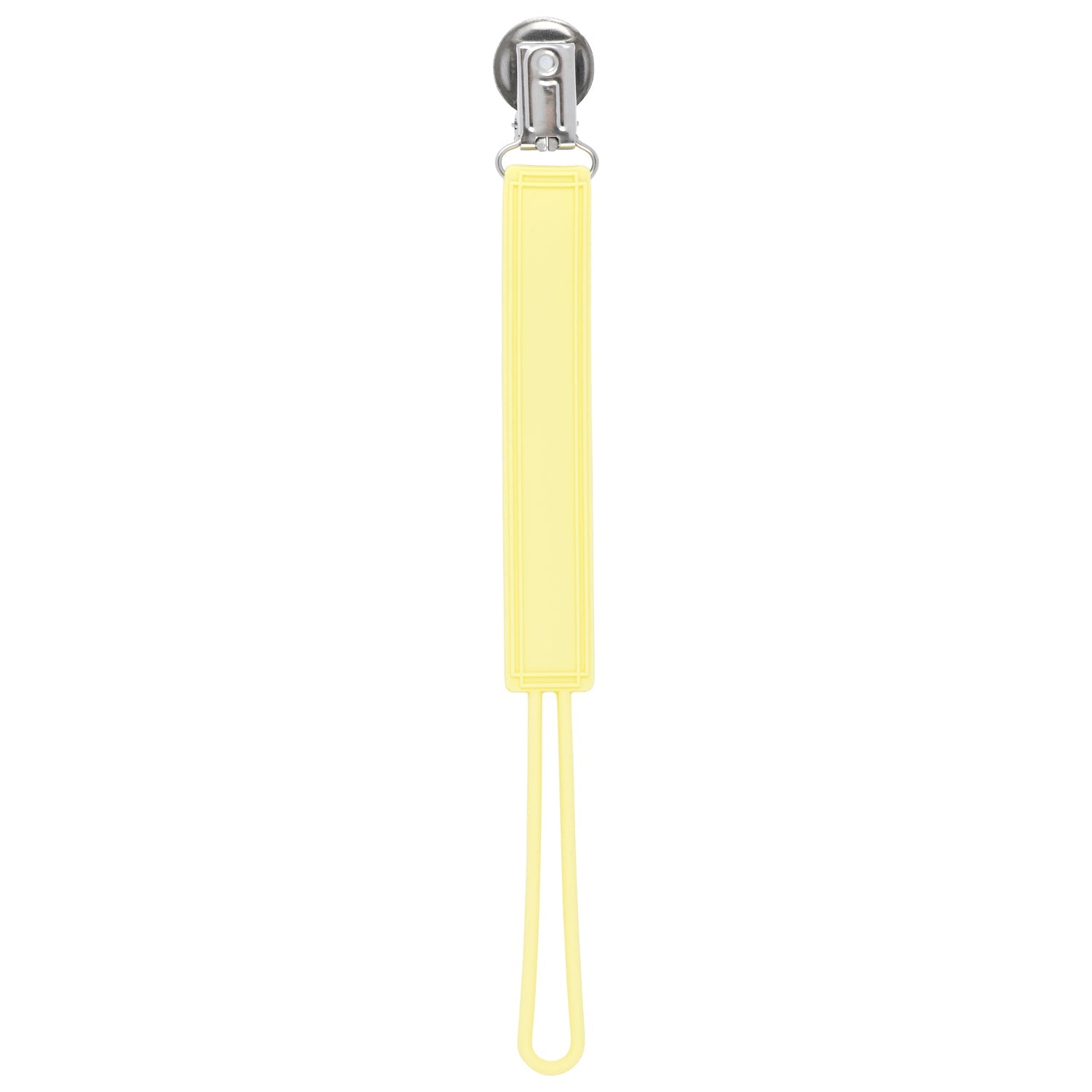 Classic Baby Yellow All Silicone One Piece Pacifier Clip