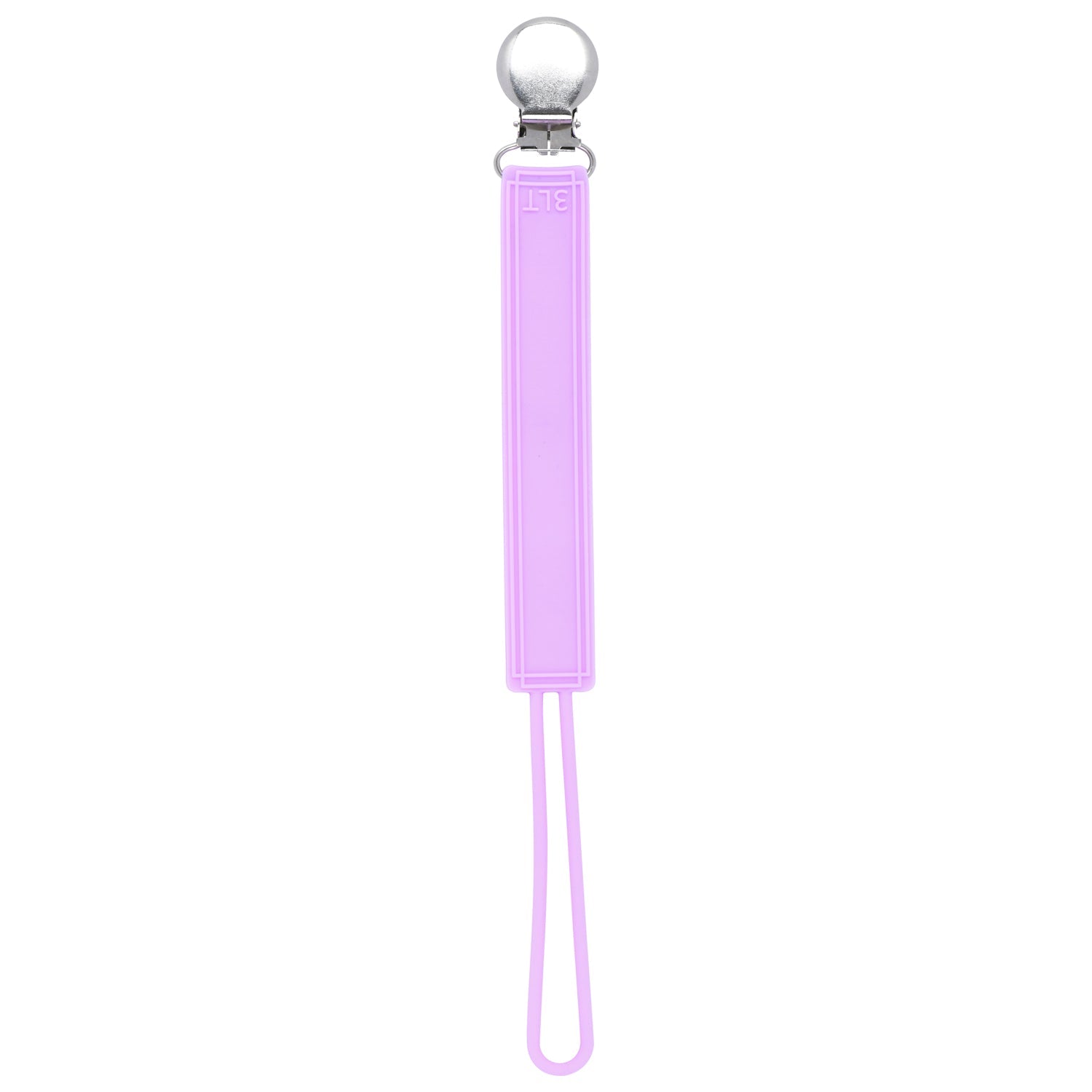 Classic Lavender Purple Silicone One Piece Pacifier Clip