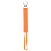 Classic Orange All Silicone One Piece Pacifier Clip