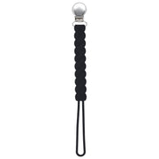 Twist Black All Silicone One Piece Pacifier Clip