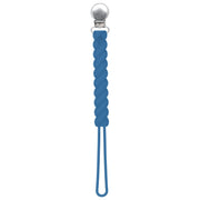 Twist Blue All Silicone One Piece Pacifier Clip