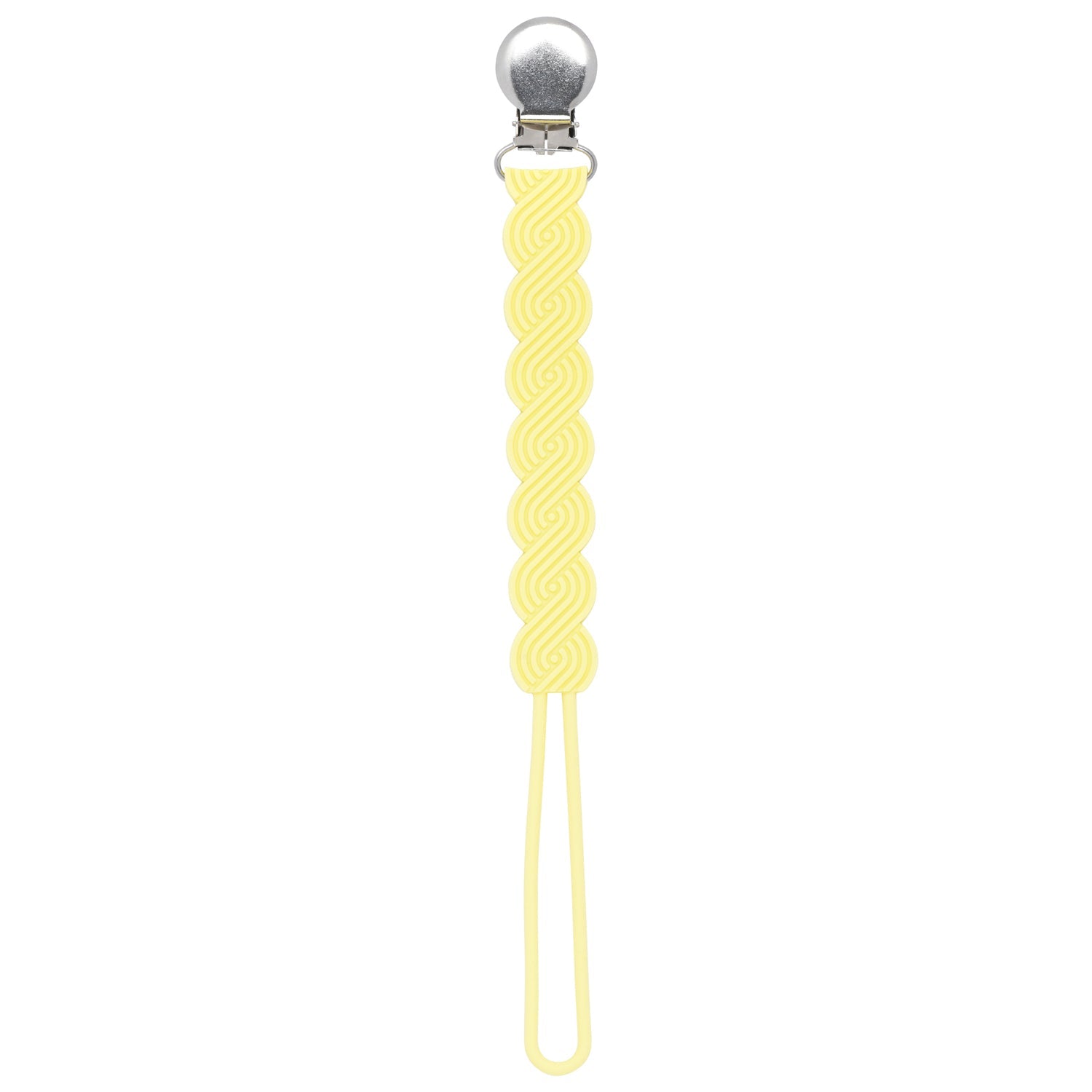 Waverly Baby Yellow All Silicone One Piece Pacifier Clip