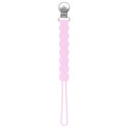 Waverly Pink All Silicone One Piece Pacifier Clip
