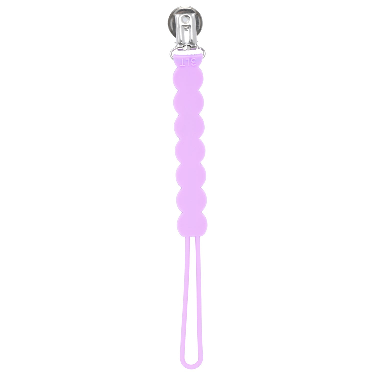 Waverly Lavender Purple All Silicone One Piece Pacifier Clip