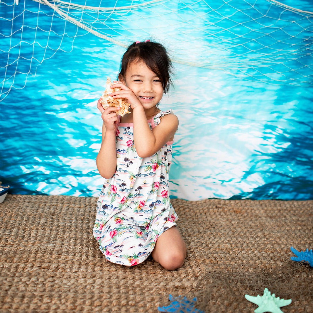 Aloha Flutter Sleeve Dress