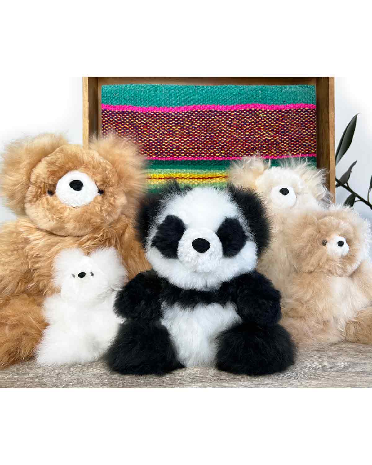 Alpaca Stuffed Animal - Panda - 9"